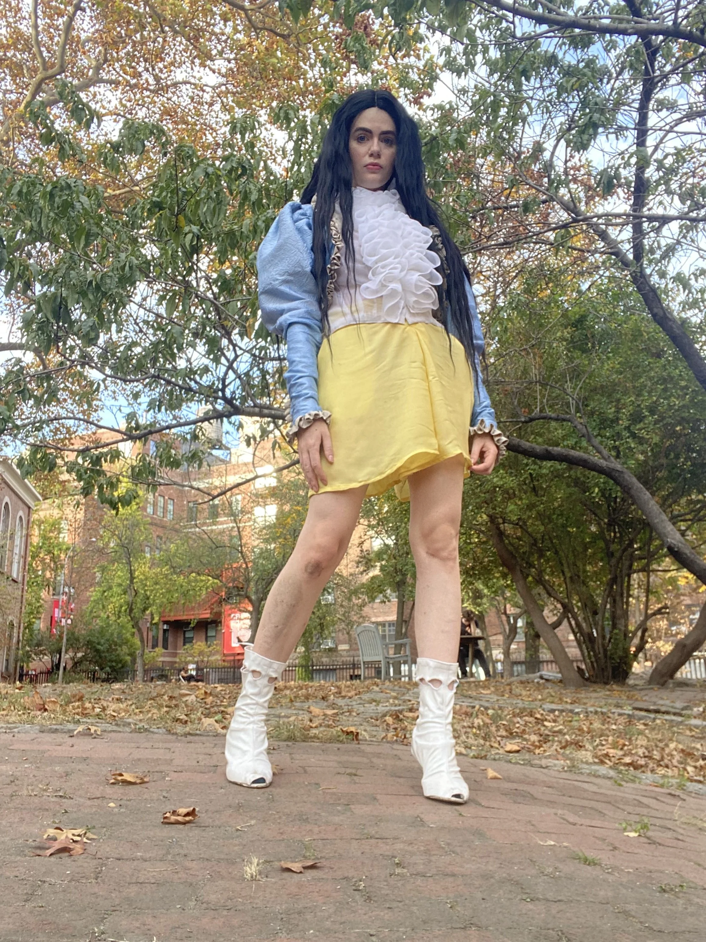 Bella Baxter from Poor Things costume - construction of all clothing items including shoes, wig styling and makeup