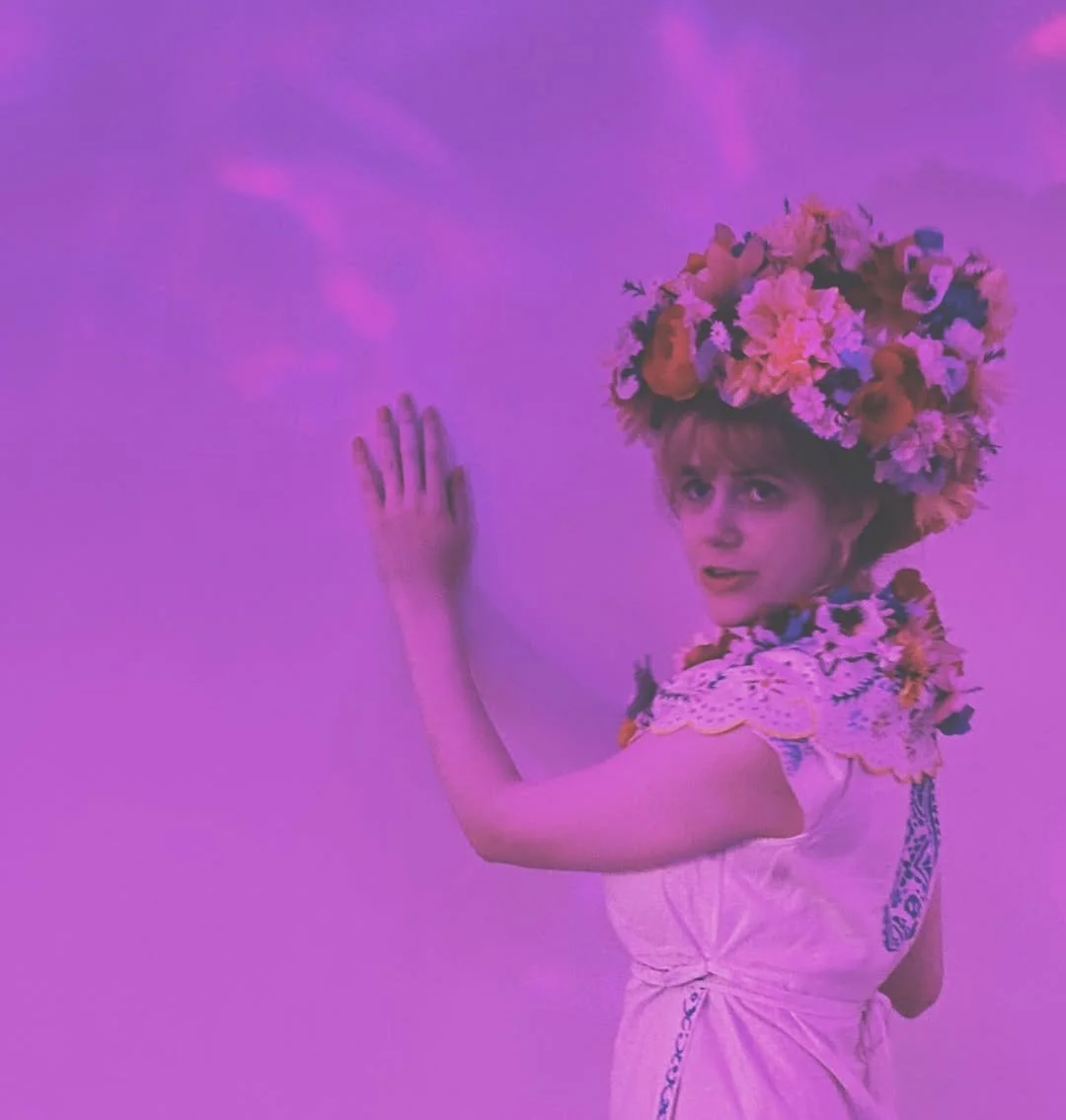 Dani from Midsommar costume - crown, dress, apron, and cape fabrication