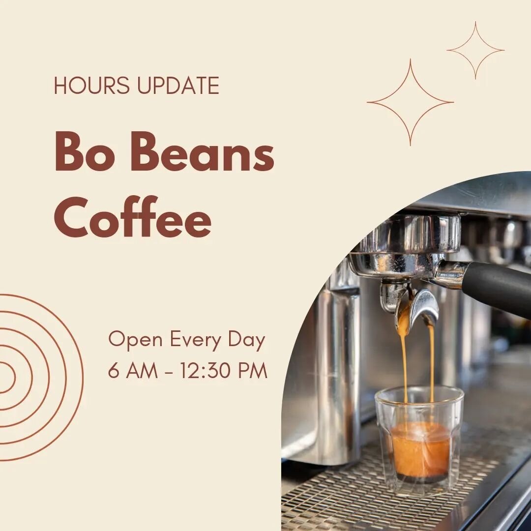 ☕ Attention Coffee Lovers ☕

😢 No need to worry, whilst Bo is abroad, we're still open 7 days from 6am 🙌

We're just reducing our weekend hours for a couple of weeks 🙏

We hope too see you 😉

Much love, from the Bo Beans Coffee family ❤️
.
.
.
#b
