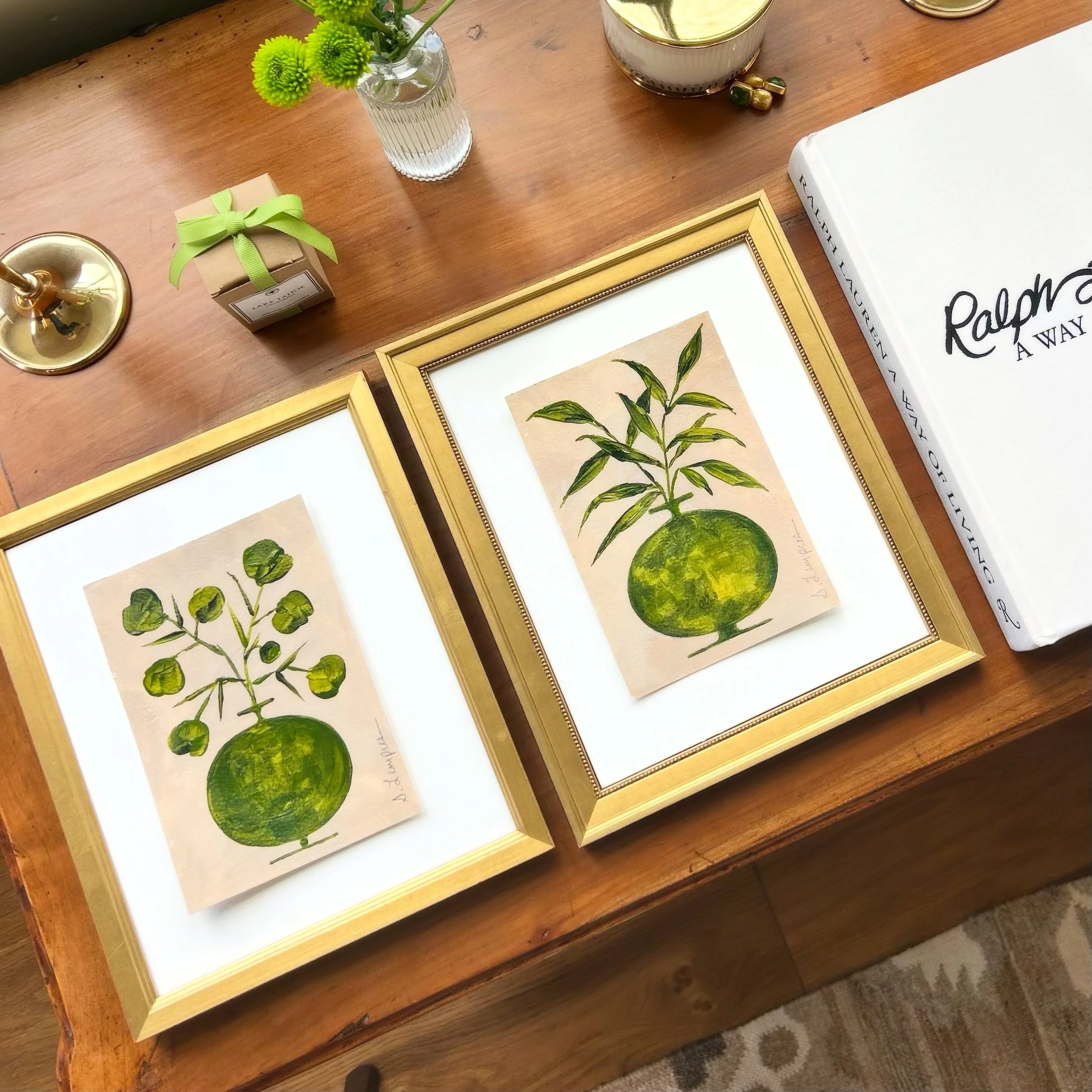 Botanique Vert, Petite - Pair No. 10