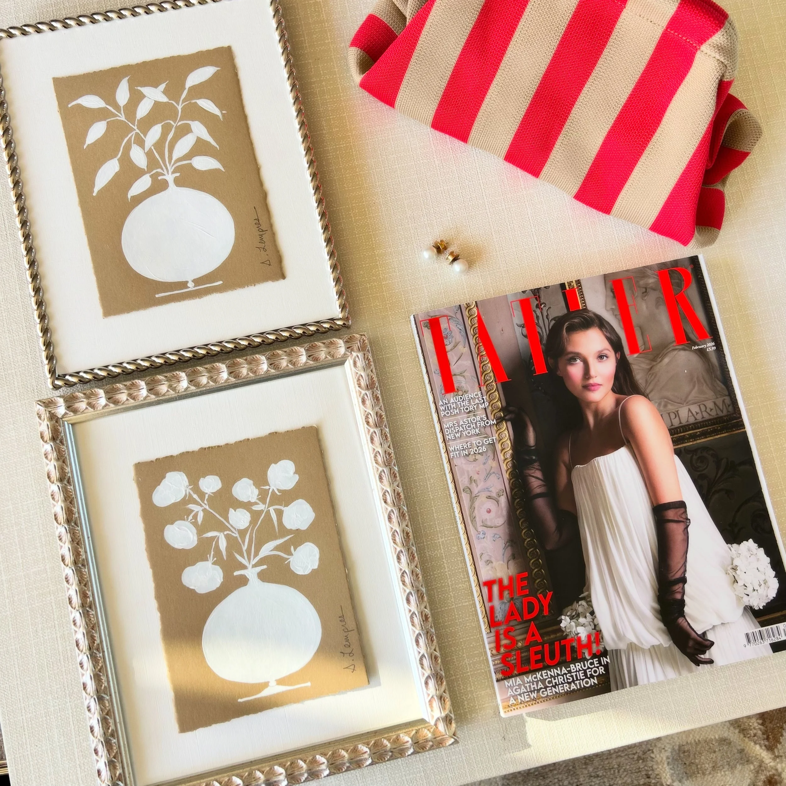 Botanique Blanc, Petite - Pair No. 3