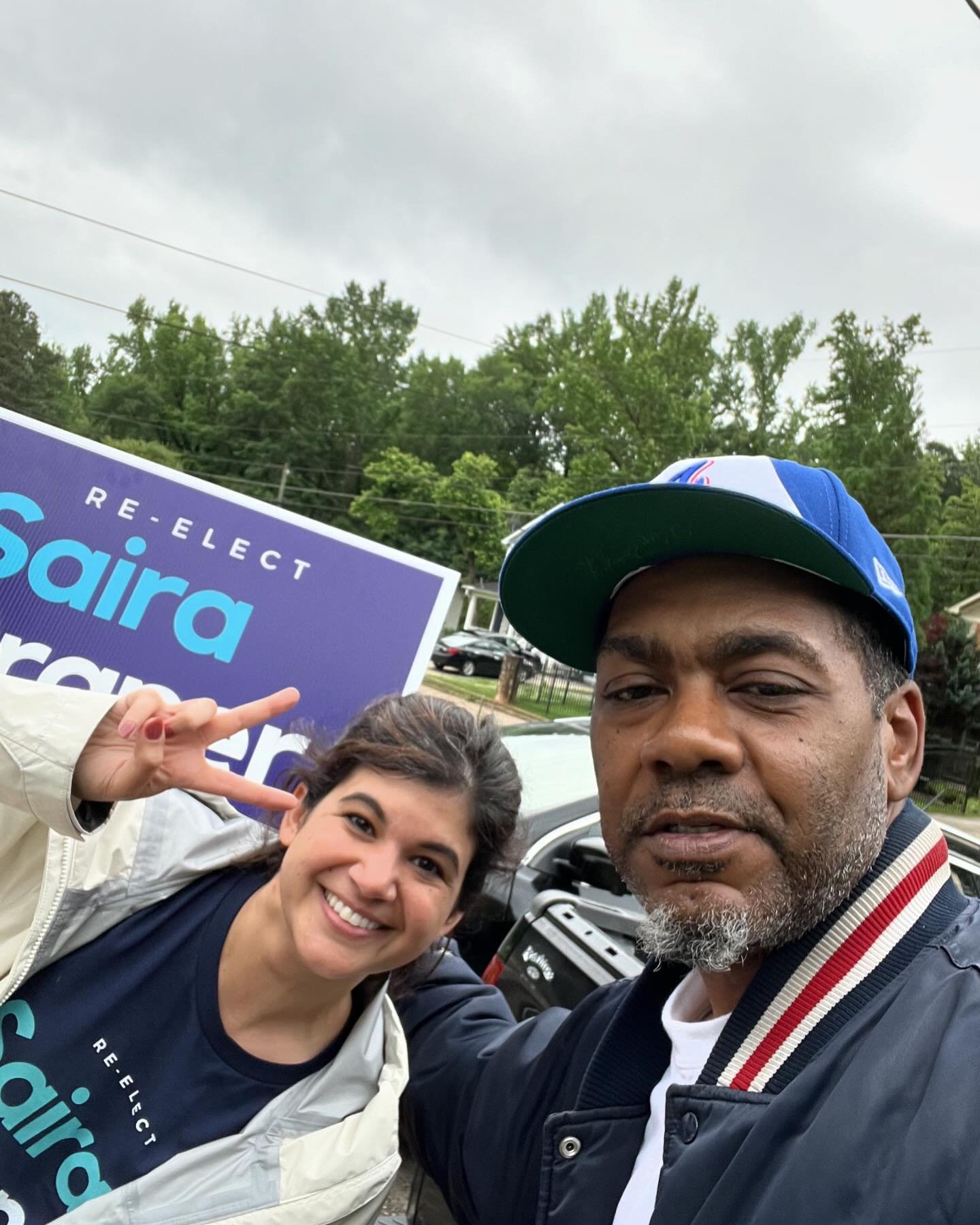 Good talks at the doors today in district 90! Talked with Shaun about Cedar Grove High School football and &mdash;this was a first&mdash; got to try out his bike! 

#hd90 #votesaira #votemay21