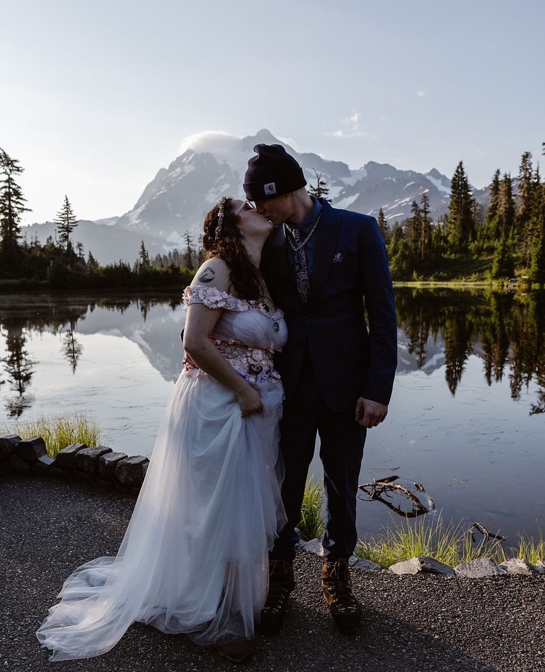 The time of year that you want to get married is important when planning your North Cascades Elopement. Much of the park is only open in the summer and early fall and the parts of the park that are open in the winter are likely buried in snow.⁠
⁠
If 