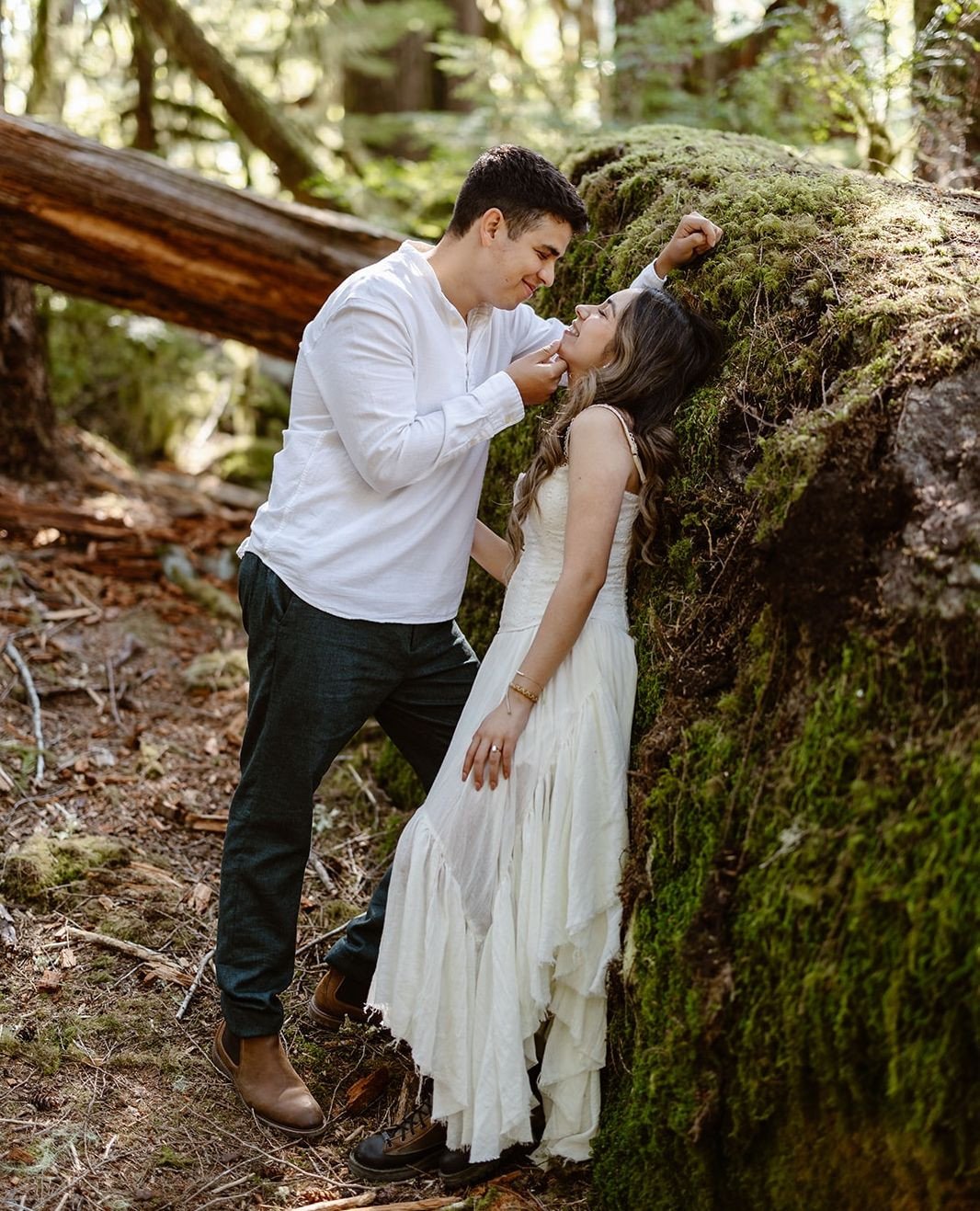 Why you should get honeymoon photos! ⁠
⁠
S &amp; J travelled all the way from sunny San Diego, California to find some moody, PNW vibes for their honeymoon and booked me for an adventure session in Olympic National Park! We met up at the Staircase En