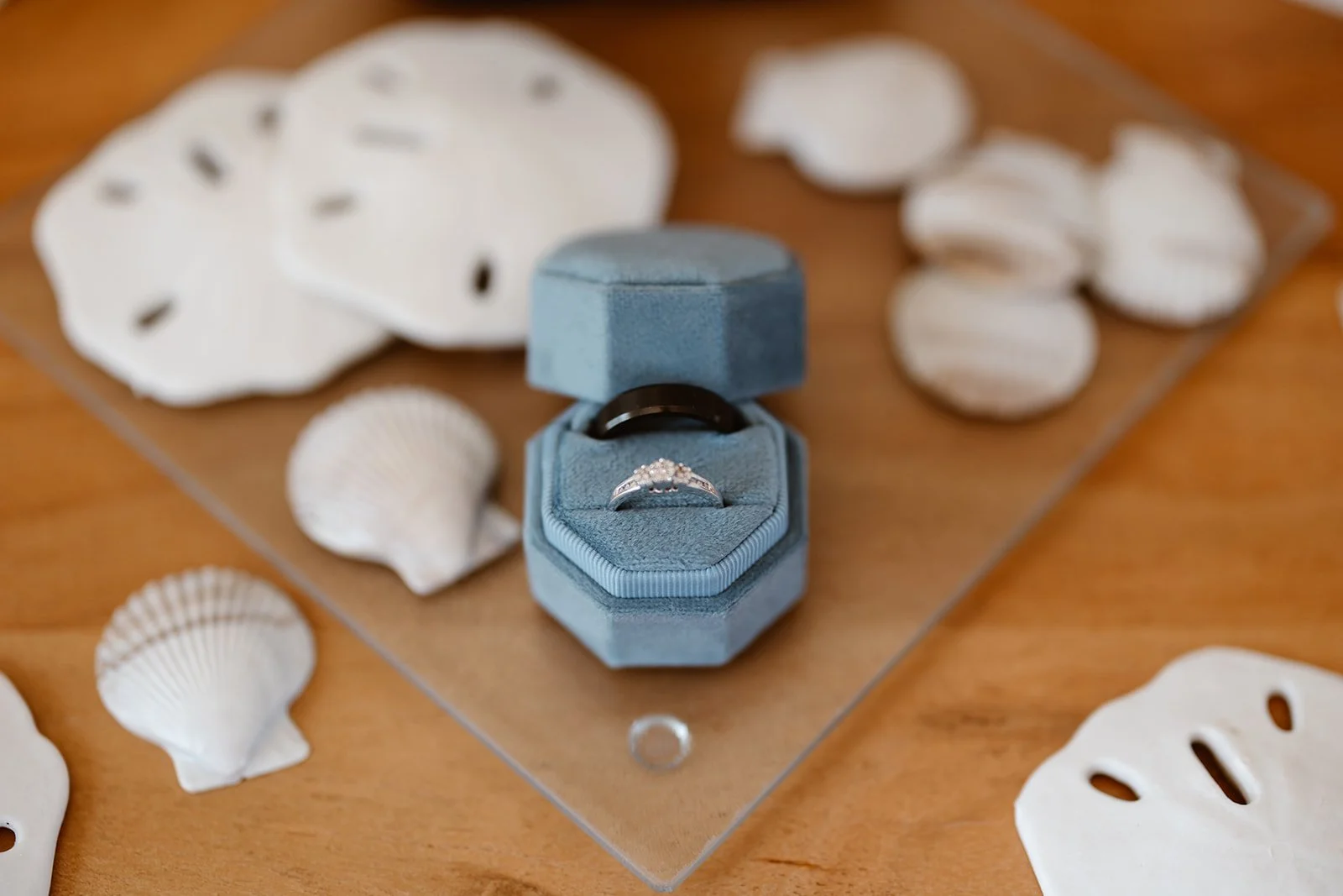 photo of engagement wedding ring in a box