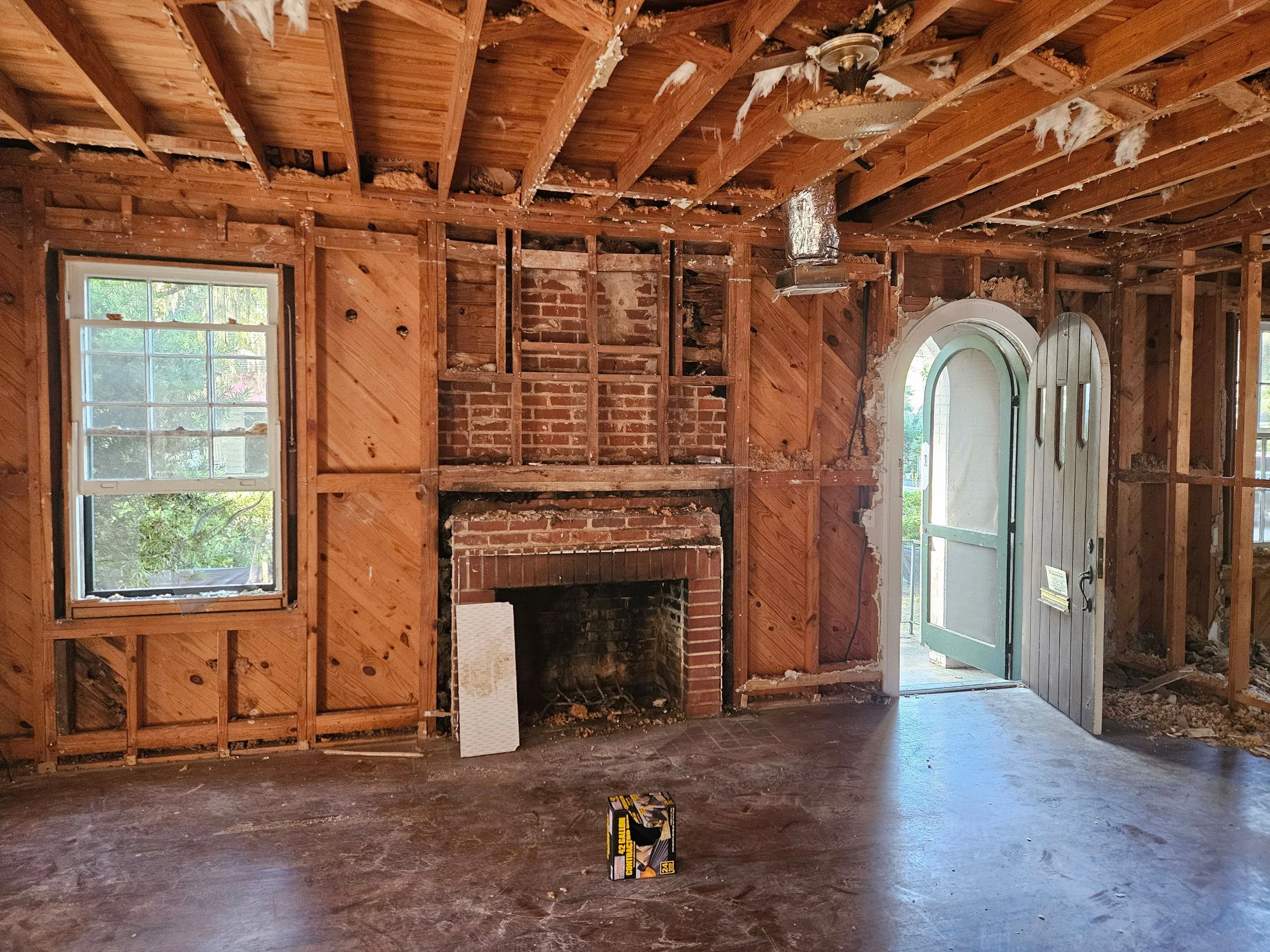Demolition photo of downtown Beaufort, South Carolina cottage