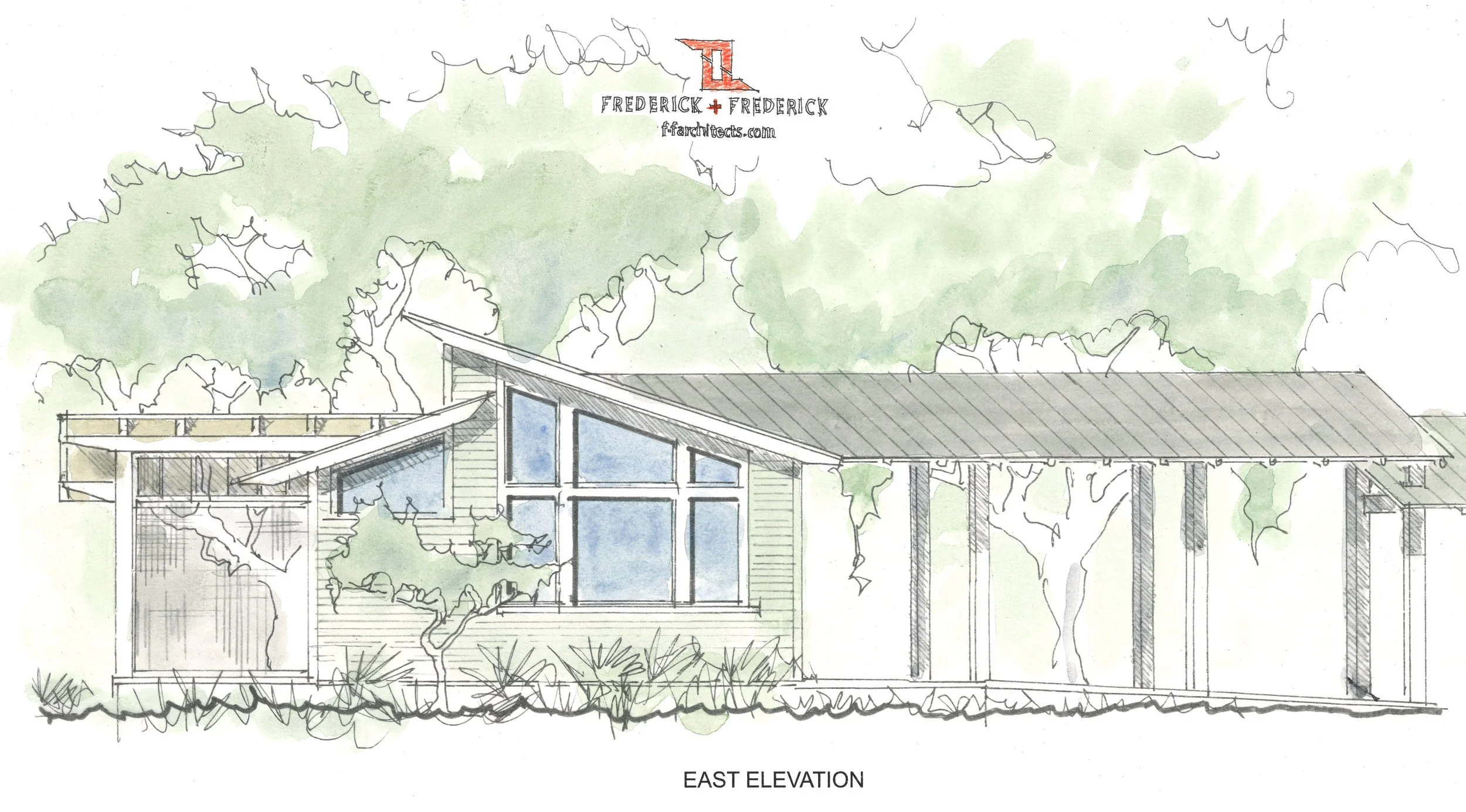 elevation drawing spring island guest cottage