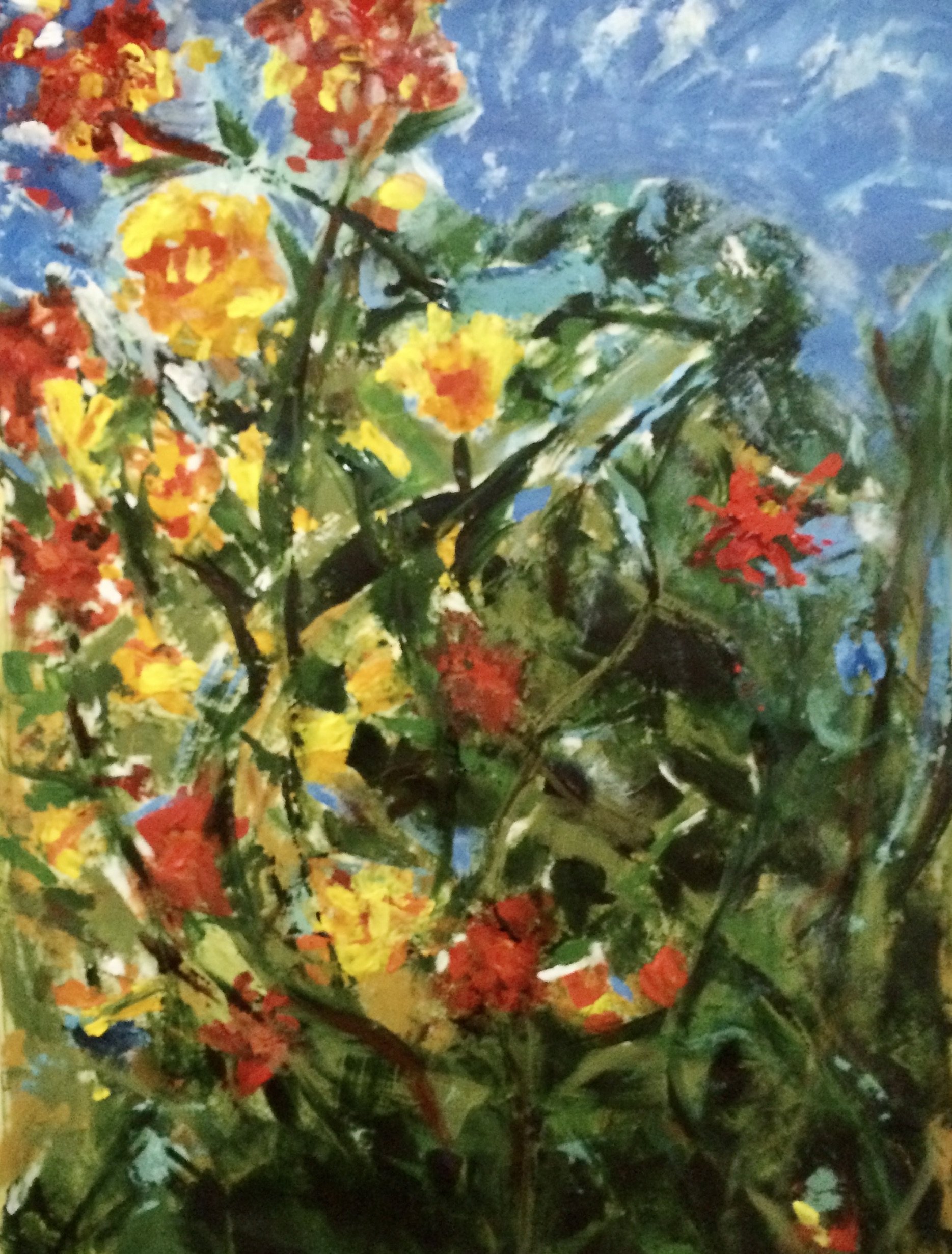 the potter's garden, 30x40 in.