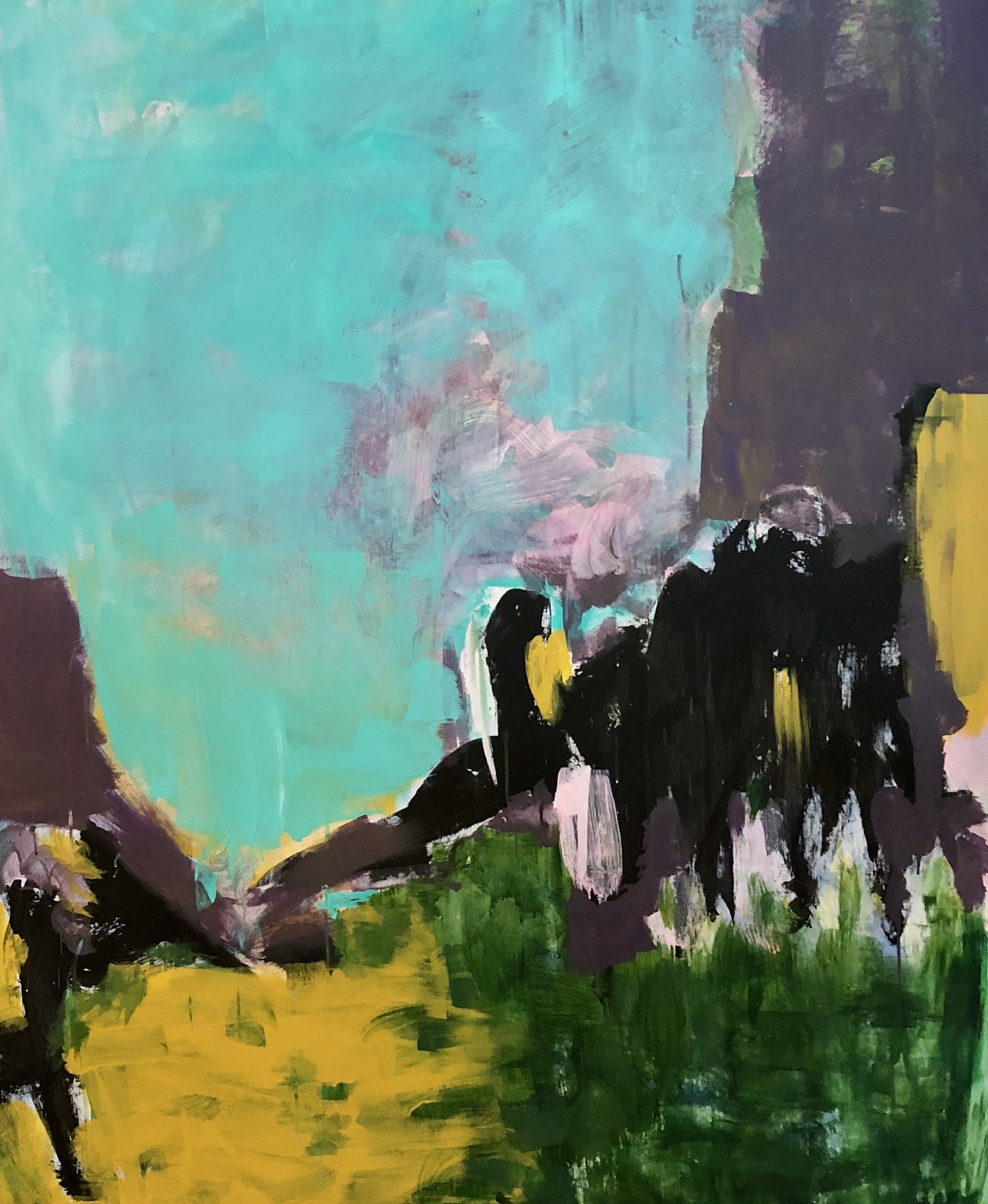 Approaching Citou, 50x60 in.
