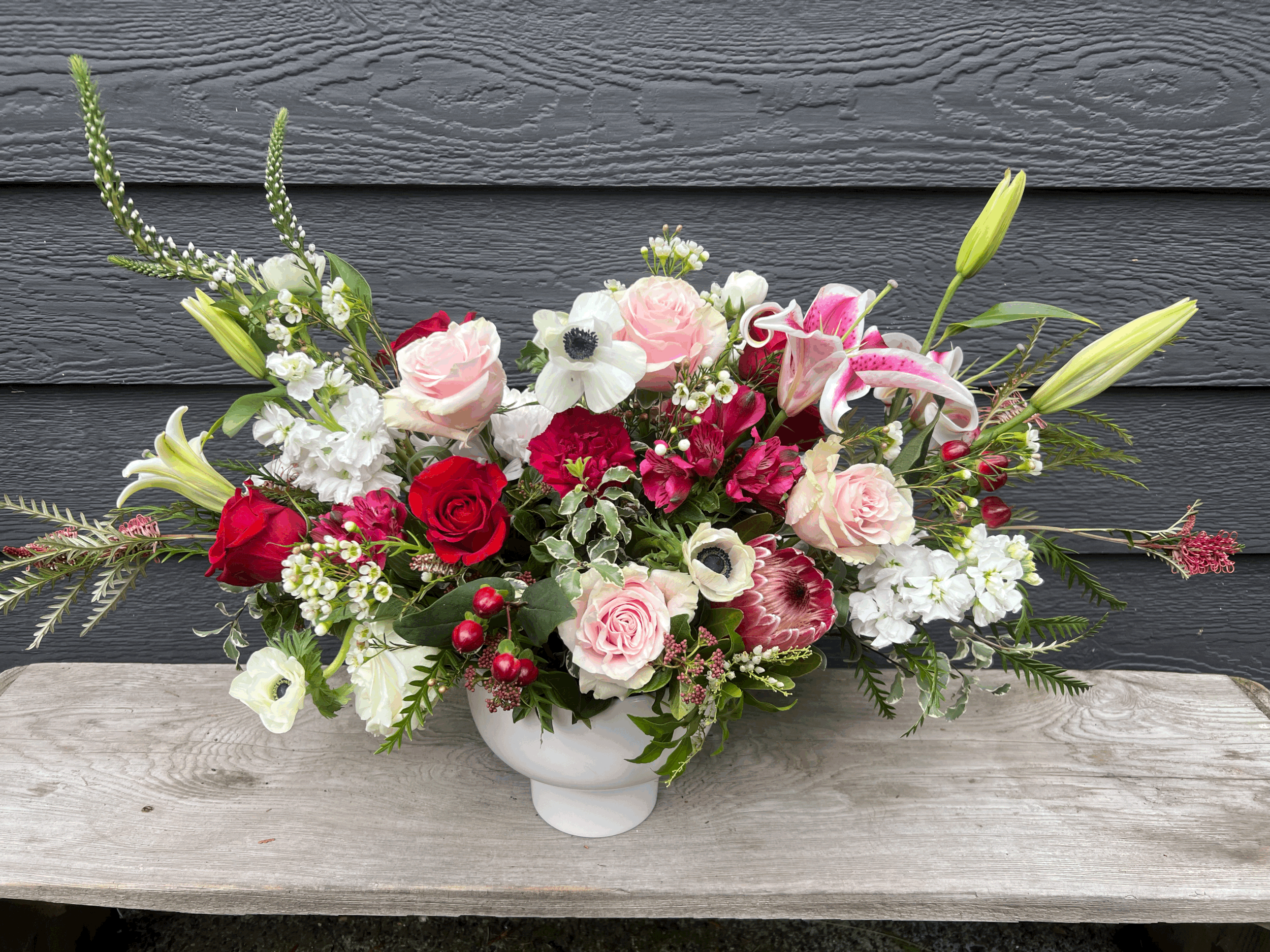 Love in Bloom Valentine's Day Floral Arrangement