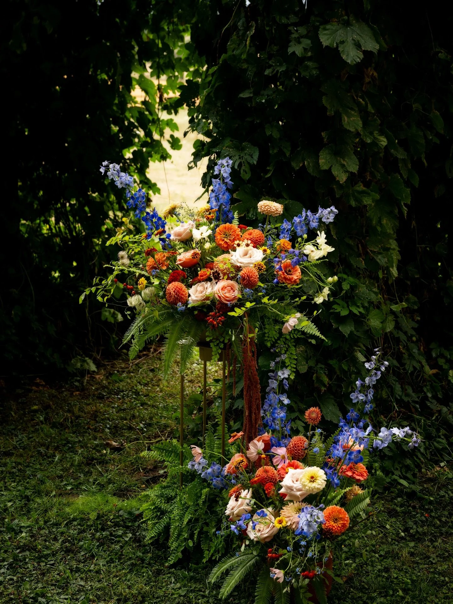 What an honor it was to help my florist friend Heidi with her own wedding florals! Her clear vision came to life perfectly&mdash;and right on cue, the rain stopped and the sun appeared! Beautiful people, beautiful day. Congrats, Heidi and Ty!

Photo 