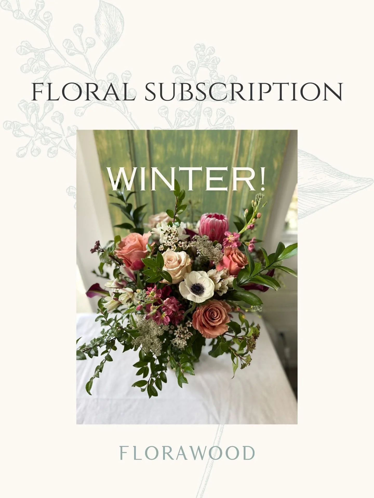 Oregon winters may be dark and rainy, but fresh flowers always brighten the season. Treat yourself or someone you love to a garden-style FloraWood Signature Blooms subscription. Our winter subscription offers bi-weekly or monthly options December thr