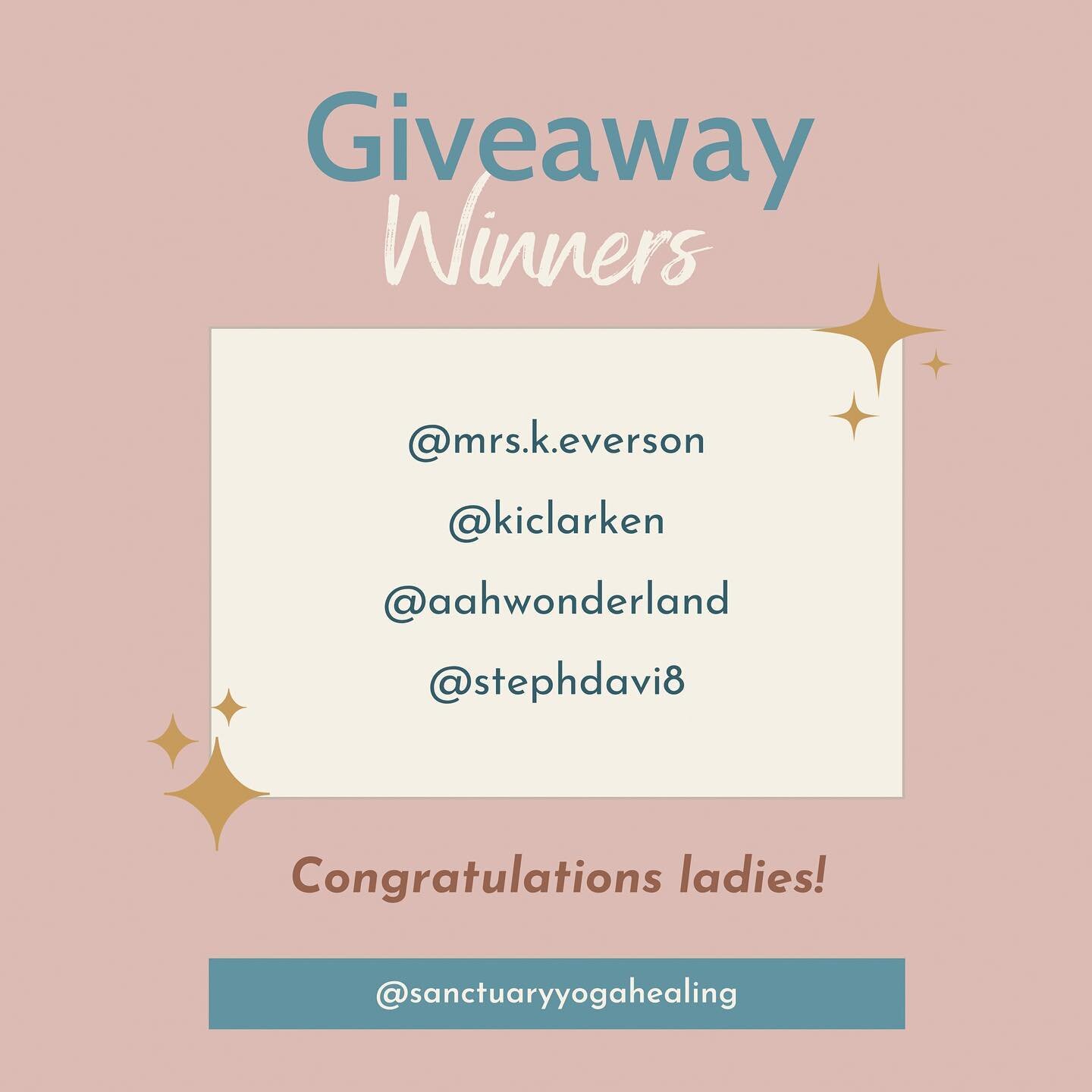 CONGRATULATIONS to our giveaway winners @mrs.k.everson @kiclarken @aahwonderland and @stephdavi8 🤗
✨
Thank you SO much too all who showed us some love during our business launch and for entering the giveaway! We look forward to having you in the stu