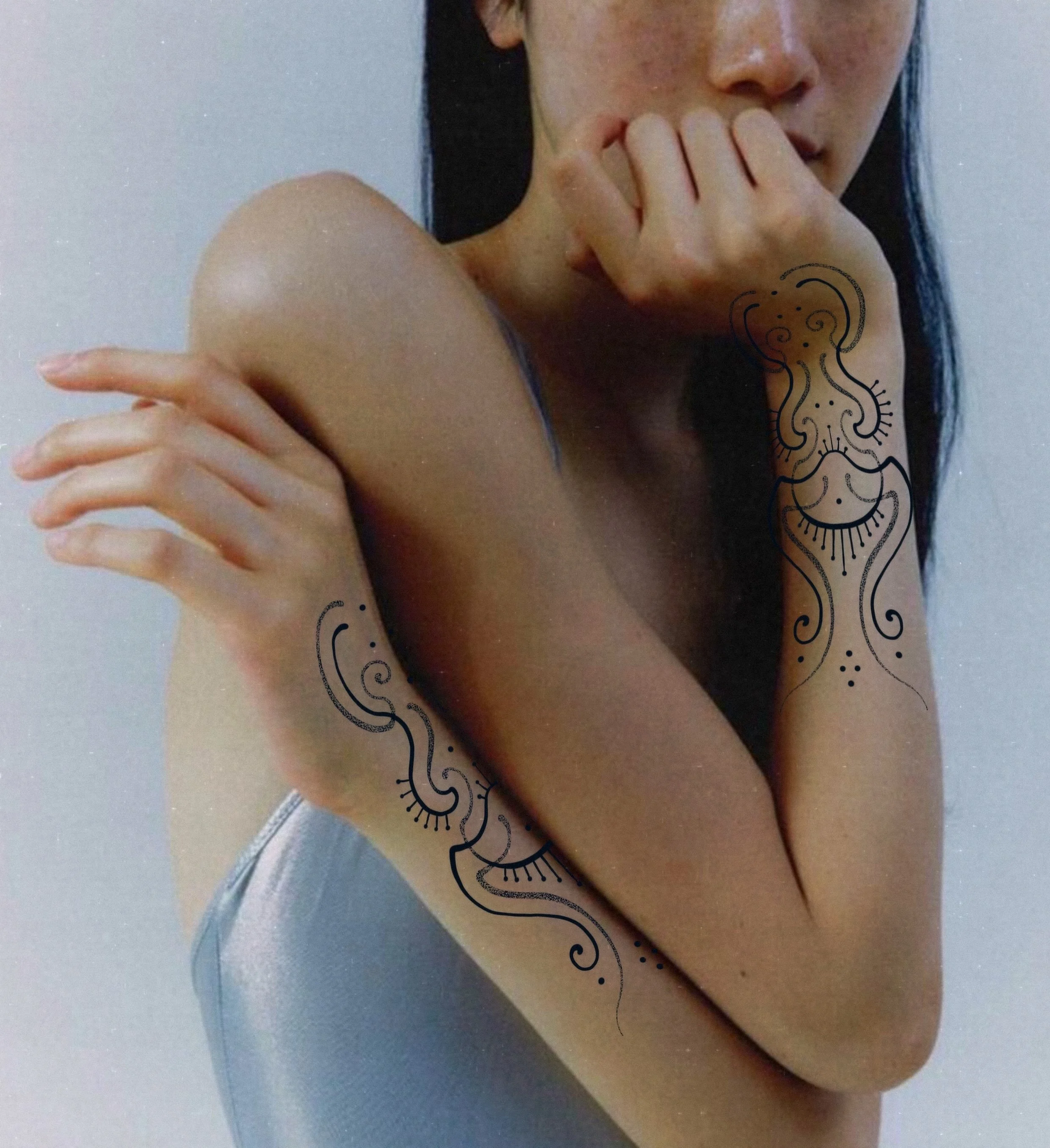 blackwork tattoo wrist ornamental tattoo design custom tattoo available arm tattoo