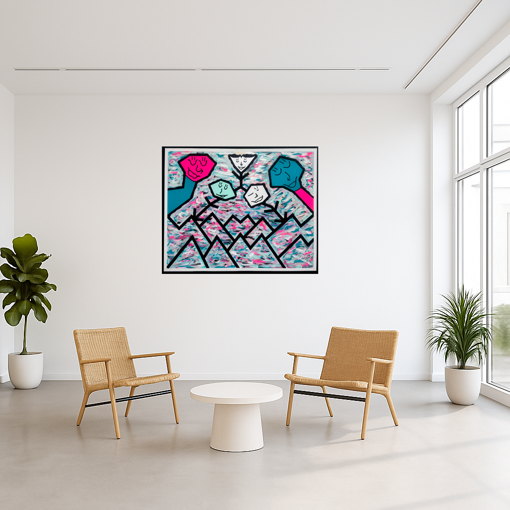 "Miami Vice, Family Spice" - 48"x60" - Acrylic on Canvas - 2025