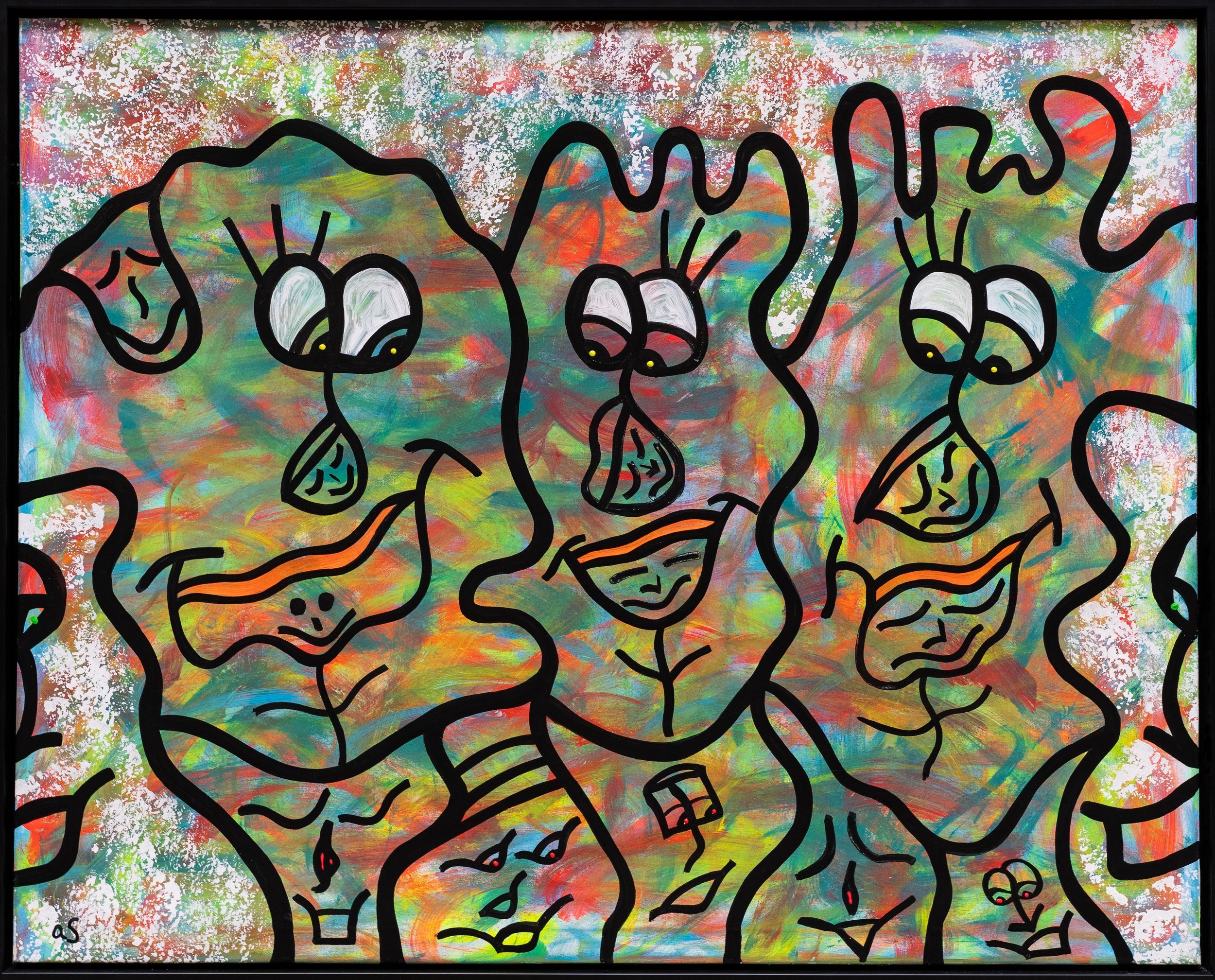 'A Very Blended & Splendid Family' - Acrylic on canvas - 48"x60" - 2023