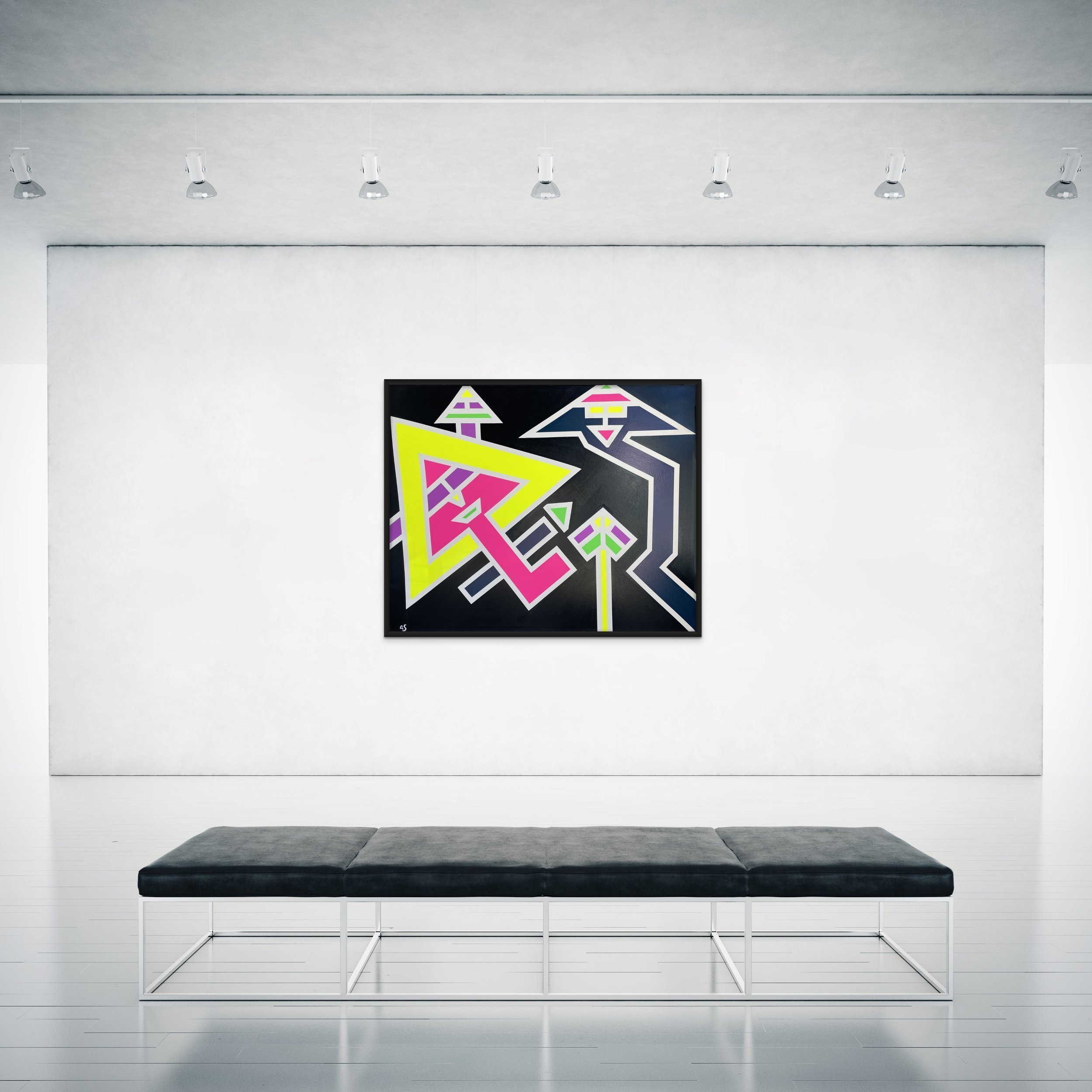 All Things Are Pointing Up From Here (well mostly!) - Acrylic on Canvas, 48" x 60" - 2023 - SOLD