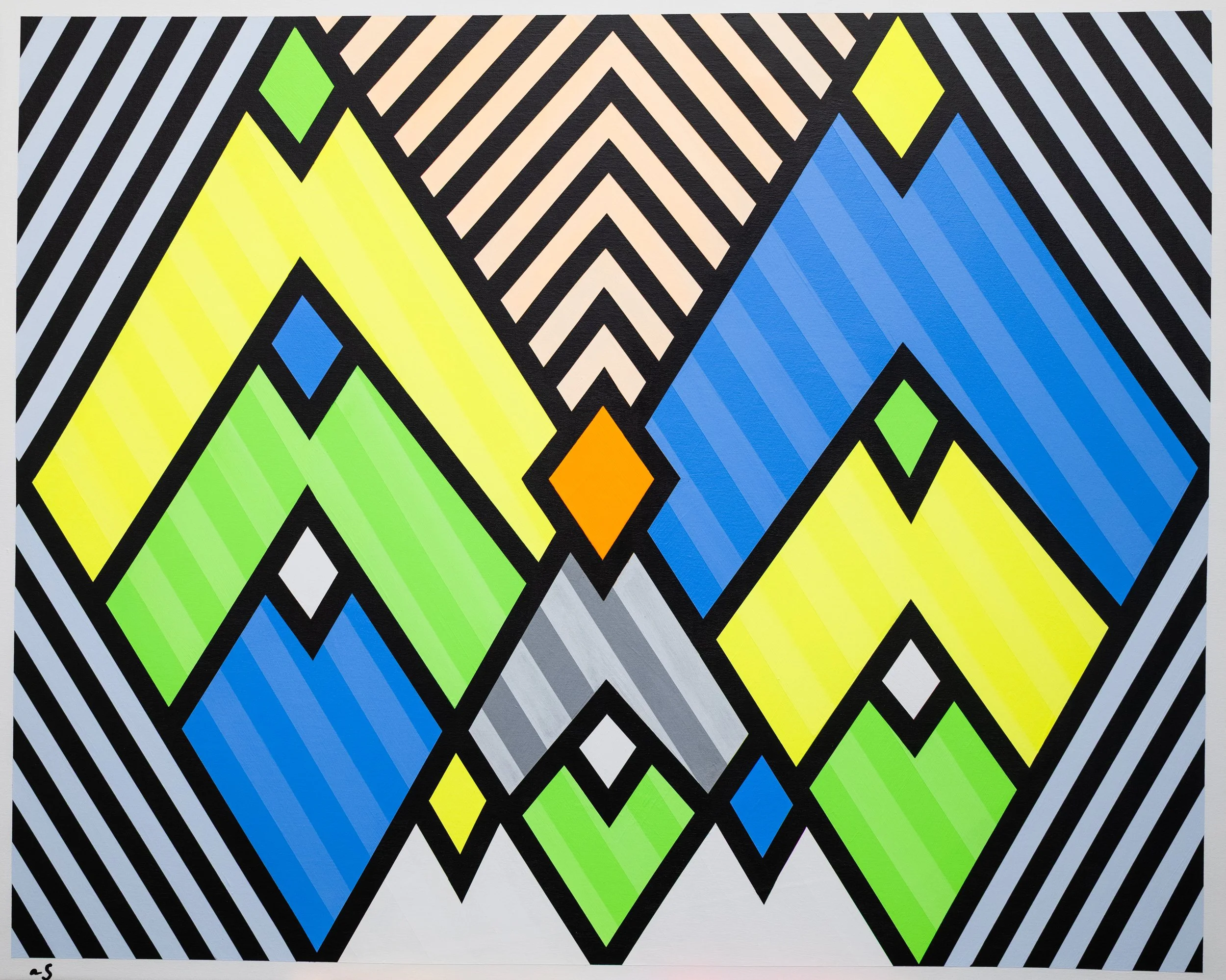 Shine On You Crazy Diamond - 42x52in - Acrylic on Canvas