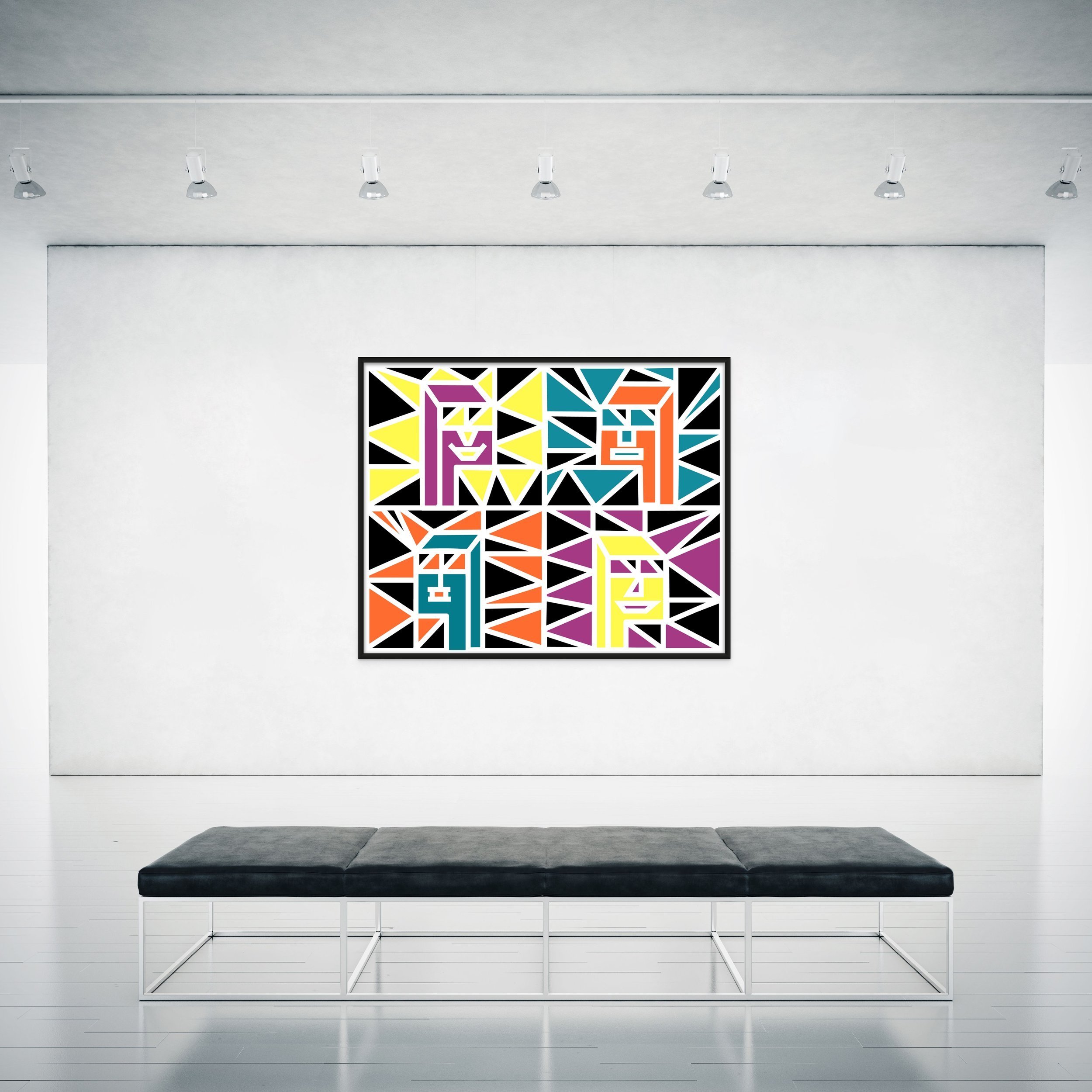 Accountability Please... I Know One Of You Fools Did It -Acrylic on Canvas - 48x60 Framed - 2023