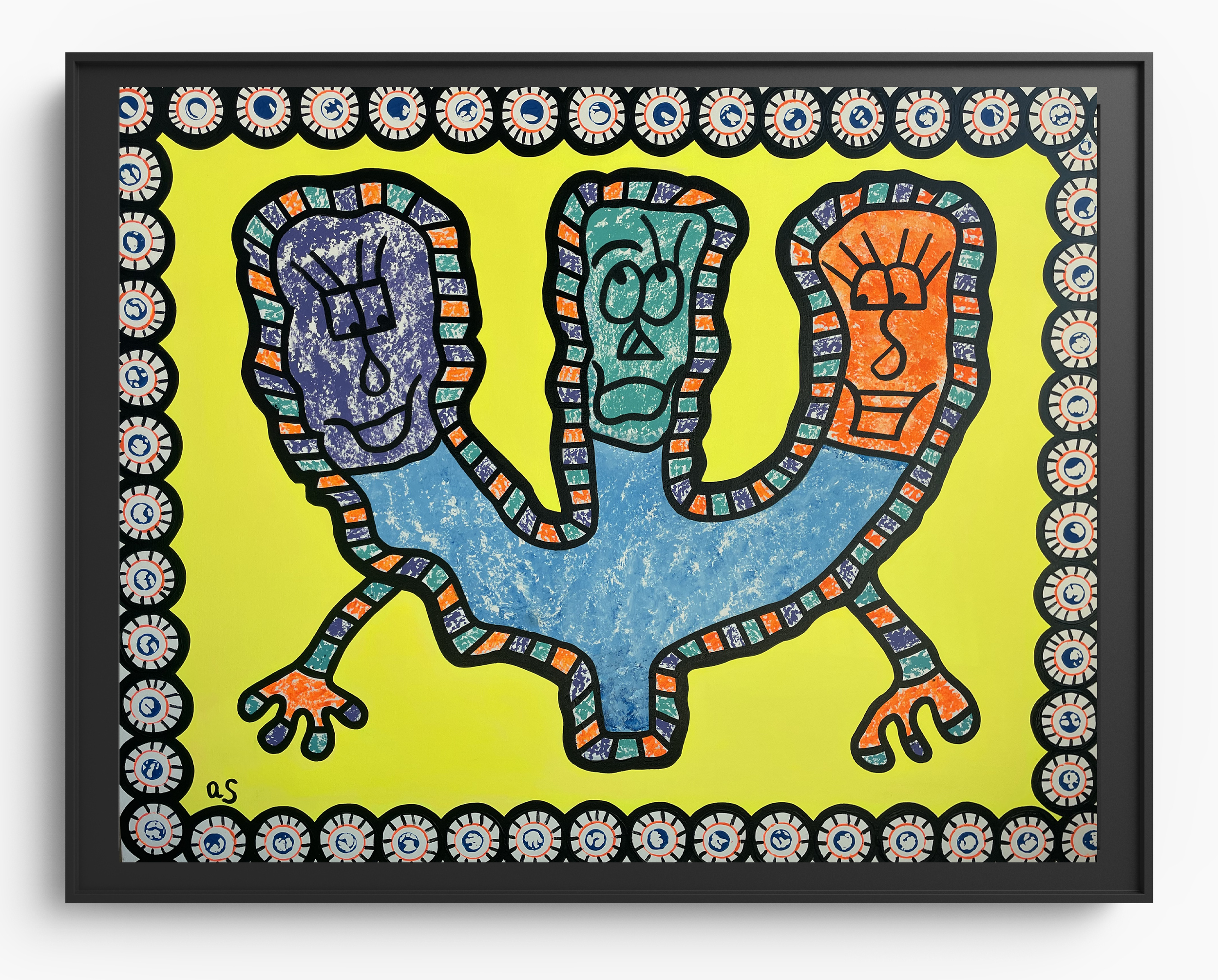 Stuck in the Middle, Yet Again - Acrylic on canvas, 48"x 60" - 2023