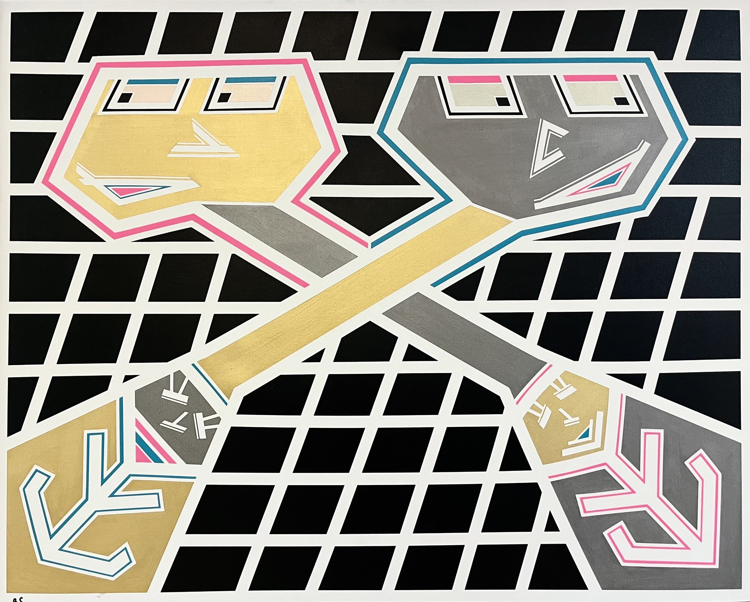 "Kris Kross Gonna Make You Jump, Jump!" 48x60 - Acrylic on Canvas - 2024