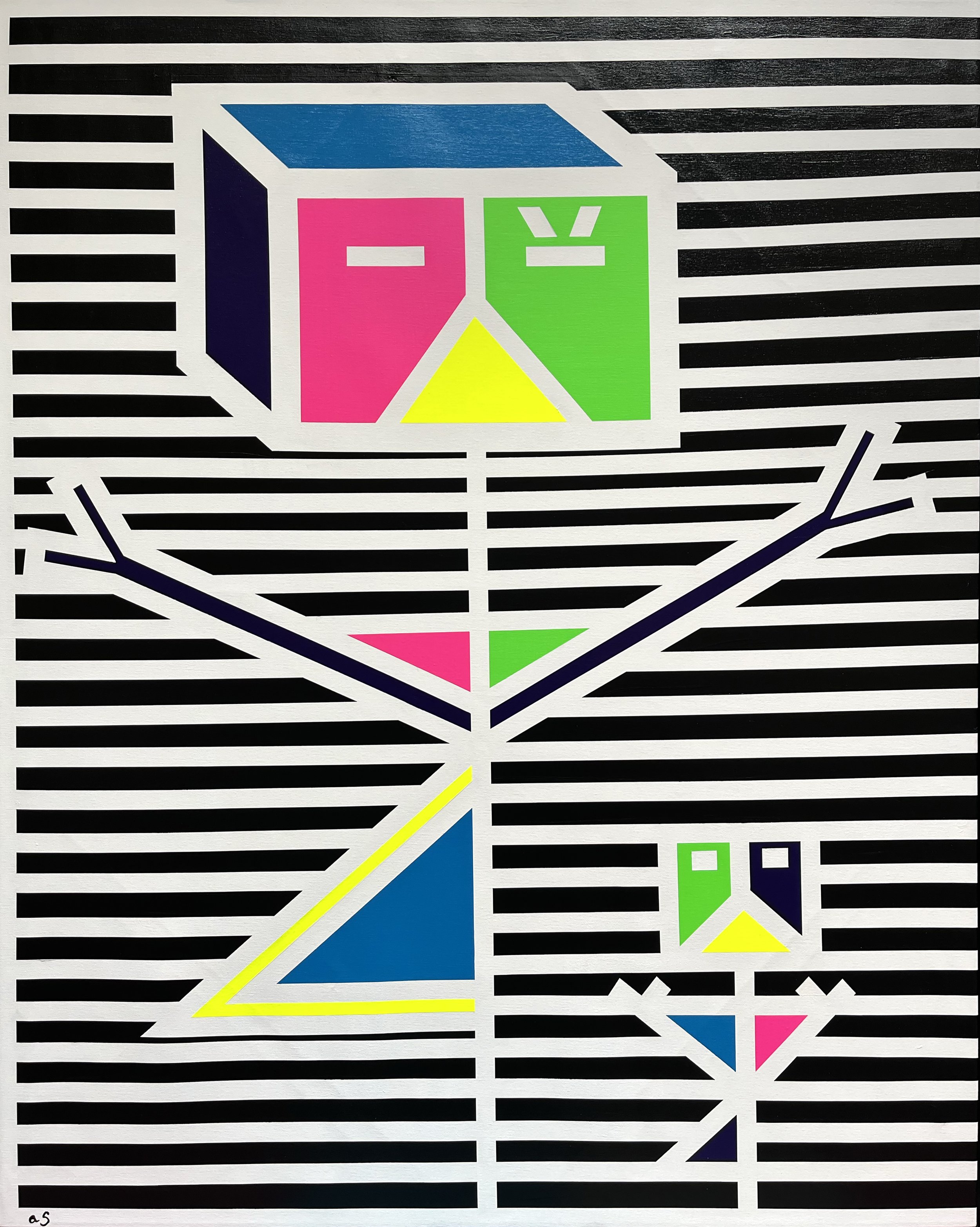 “The best sign is a peace sign, Ohmm” - Acrylic on canvas - 60” x 96” (diptych) - 2023 - SOLD