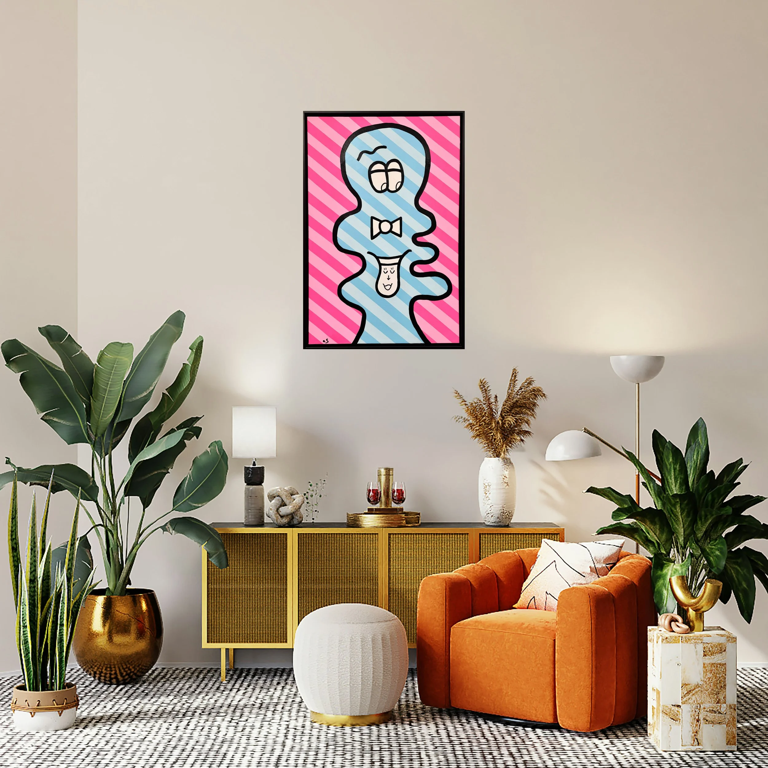 Wally Schwalberry, Pretty in Pink — 24x36in - Acrylic on Canvas - 2026