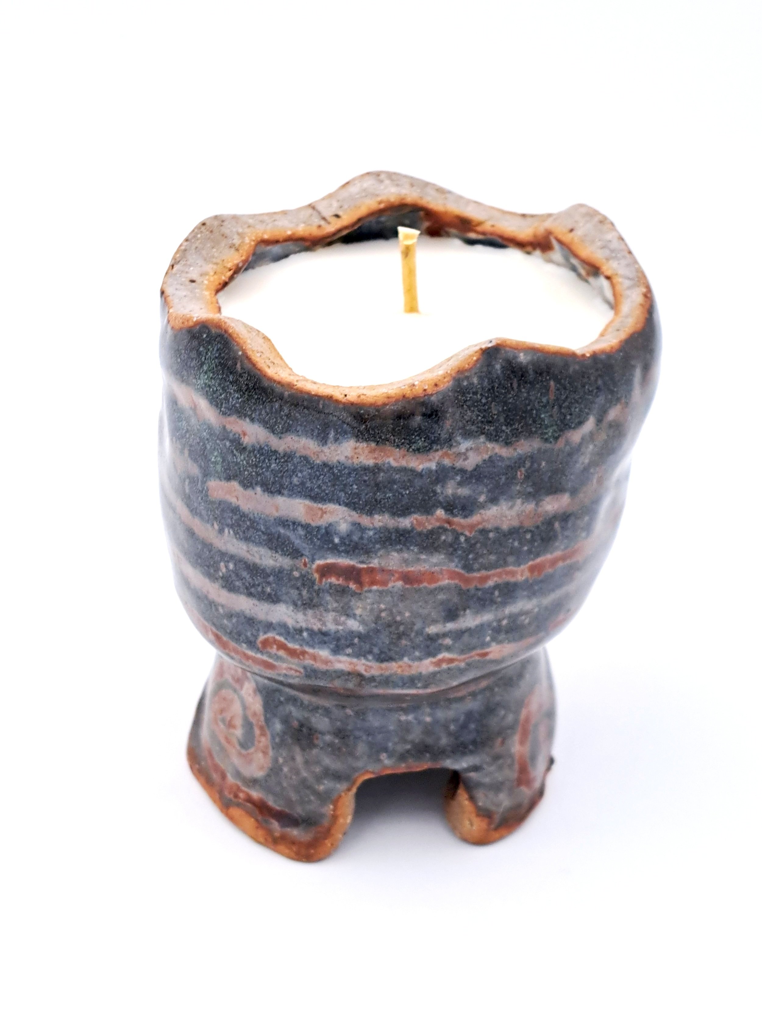 swirl wonky candle