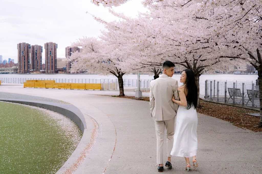 Long Island City cherry blossom elopement Lacaden Photography