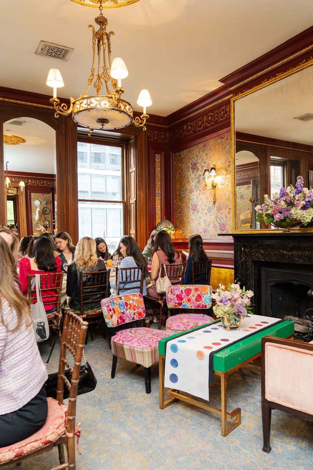 Celebration at Lady Mendl's tea salon in Gramercy, NYC
