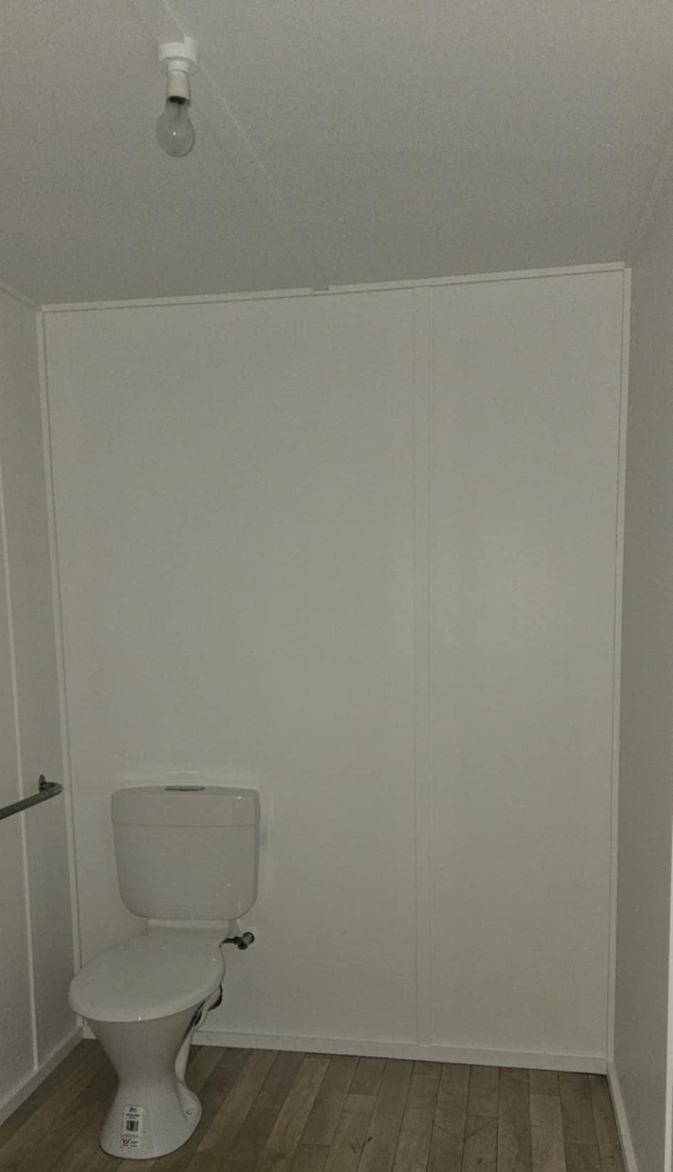 New staff toilet facility - Ballentynes Building Blenheim painted in Resene Double Alabaster