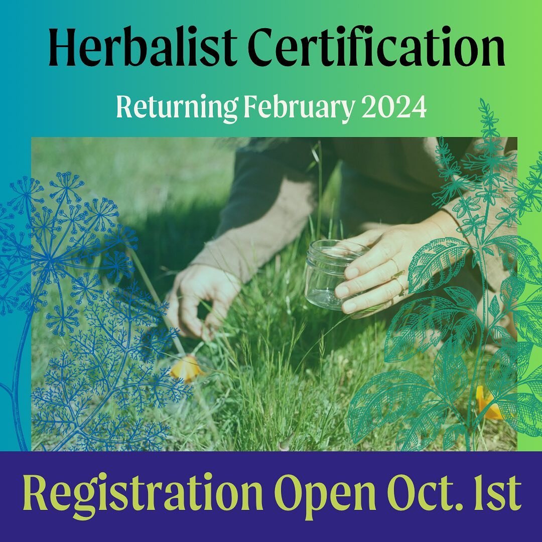 🦋Do you want to be a certified herbalist?

🌞Join our 3-Year Herbal Certification Pathway &ldquo;Cecemmana&rdquo;
▫️Learn skills to self-heal common ailments
▫️Connect with like-minded community 
▫️Circle with diverse folks in a QT2S+ / BIPOC Priori