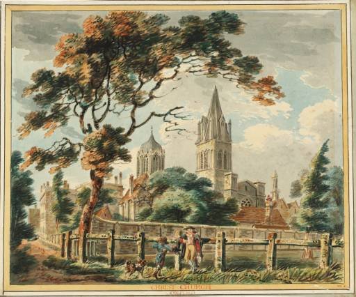 Christ Church, Oxford, from Merton Fields c.1790