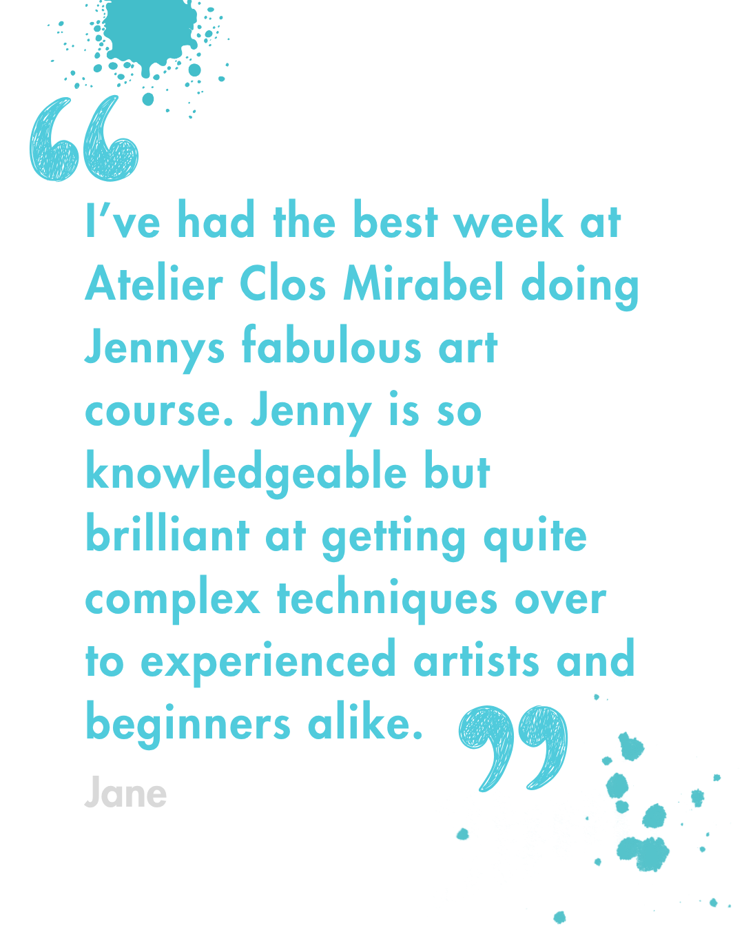 quote from Jane, loving Jenny's holiday