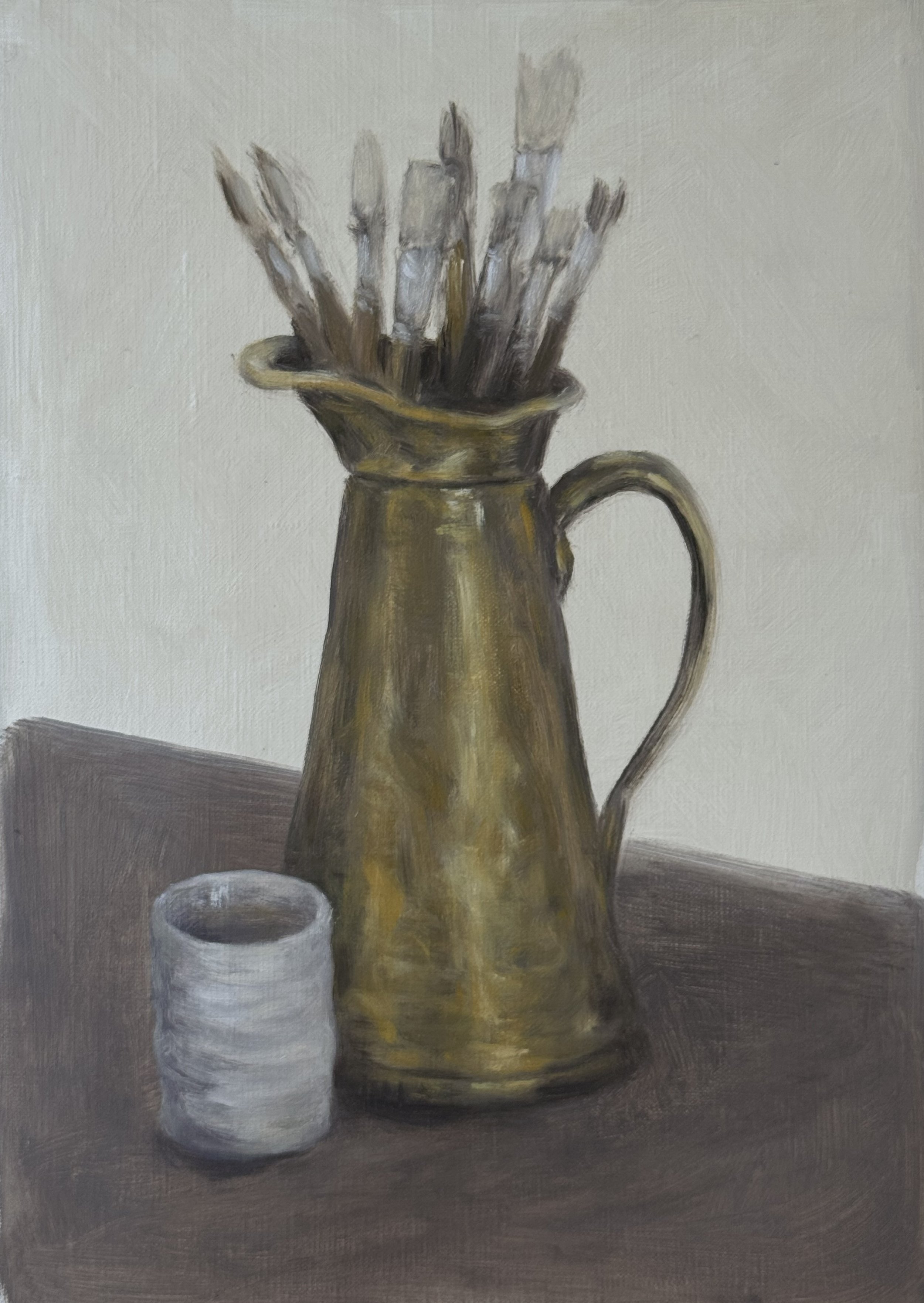 MORCEAU D'ATELIER, le broc - 2026, huile sur toile 20 x 30 cm 