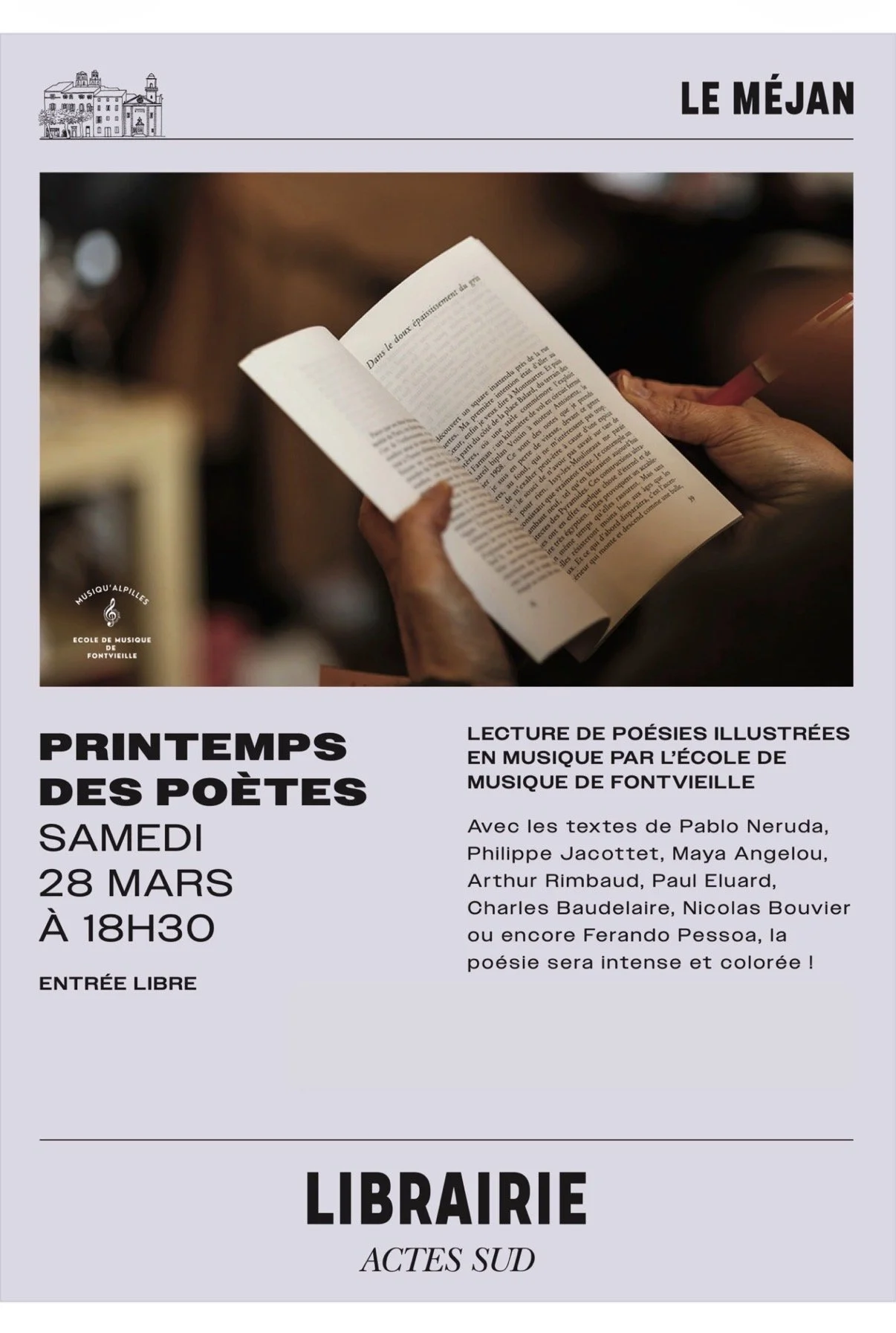 Lecture de poésies illustrées en musique