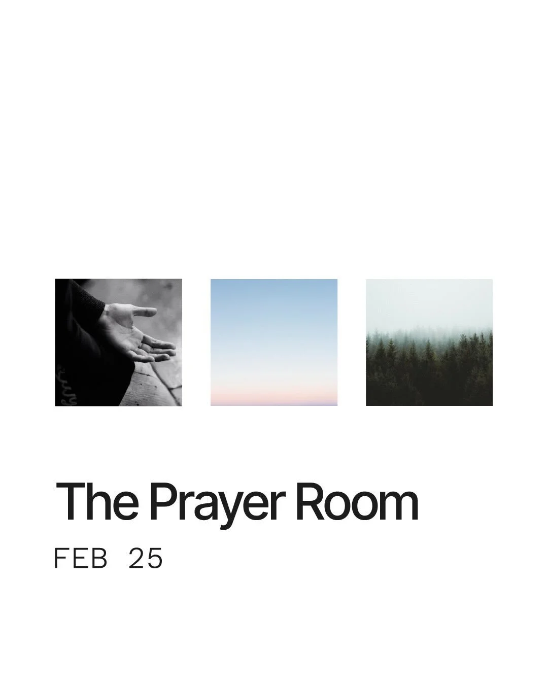 The prayer room runs on the last Wednesday of the month. 

Come and join us for prayer where we seek God together. 6:30-7:30pm.