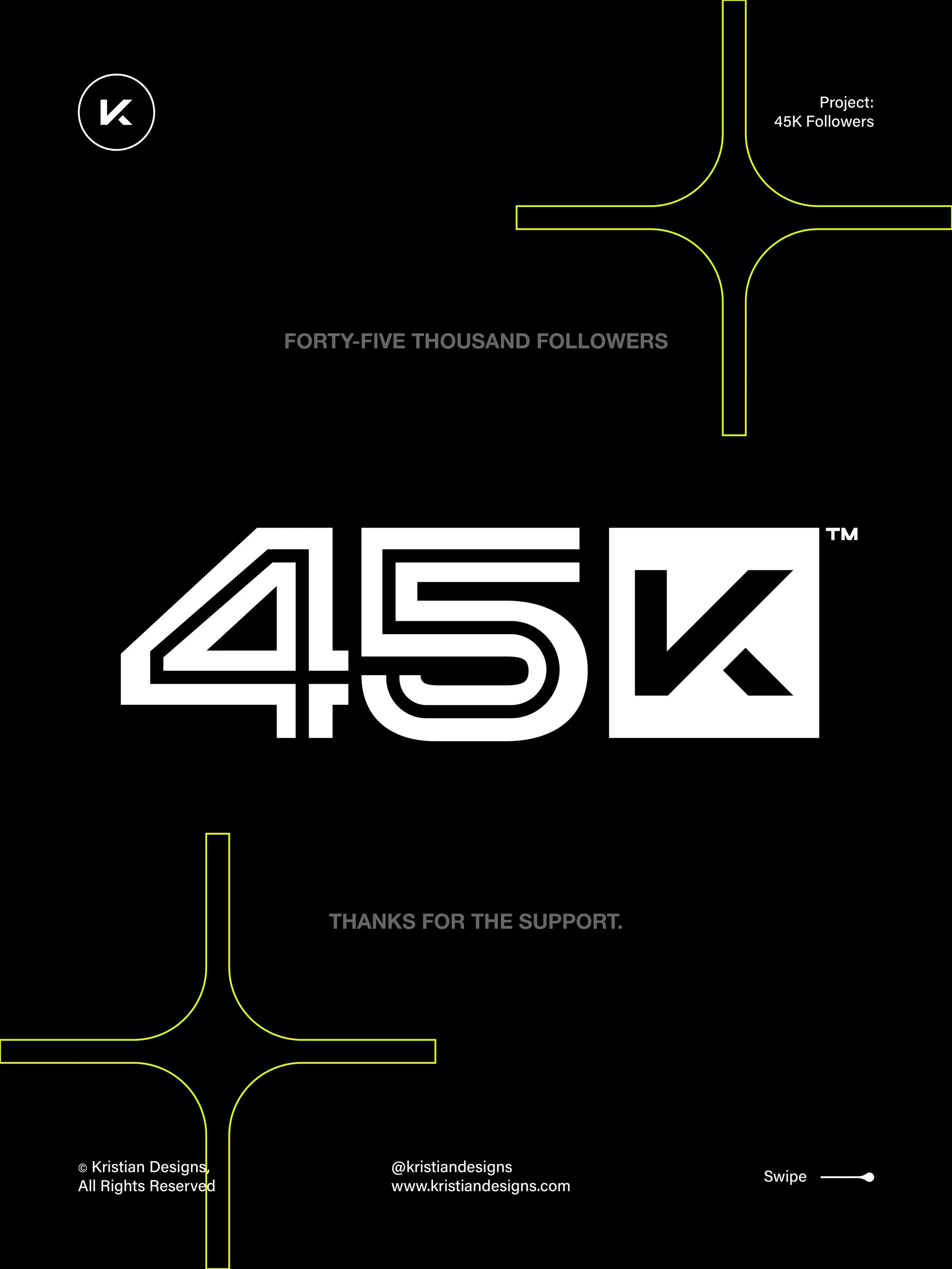 I was thinking whether or not to make a post about this, but I work too hard not to. I am extremely grateful for 45k followers that actually want to see what I create. That&rsquo;s huge ❤️

I made this logo design to make it official, ladies and gent