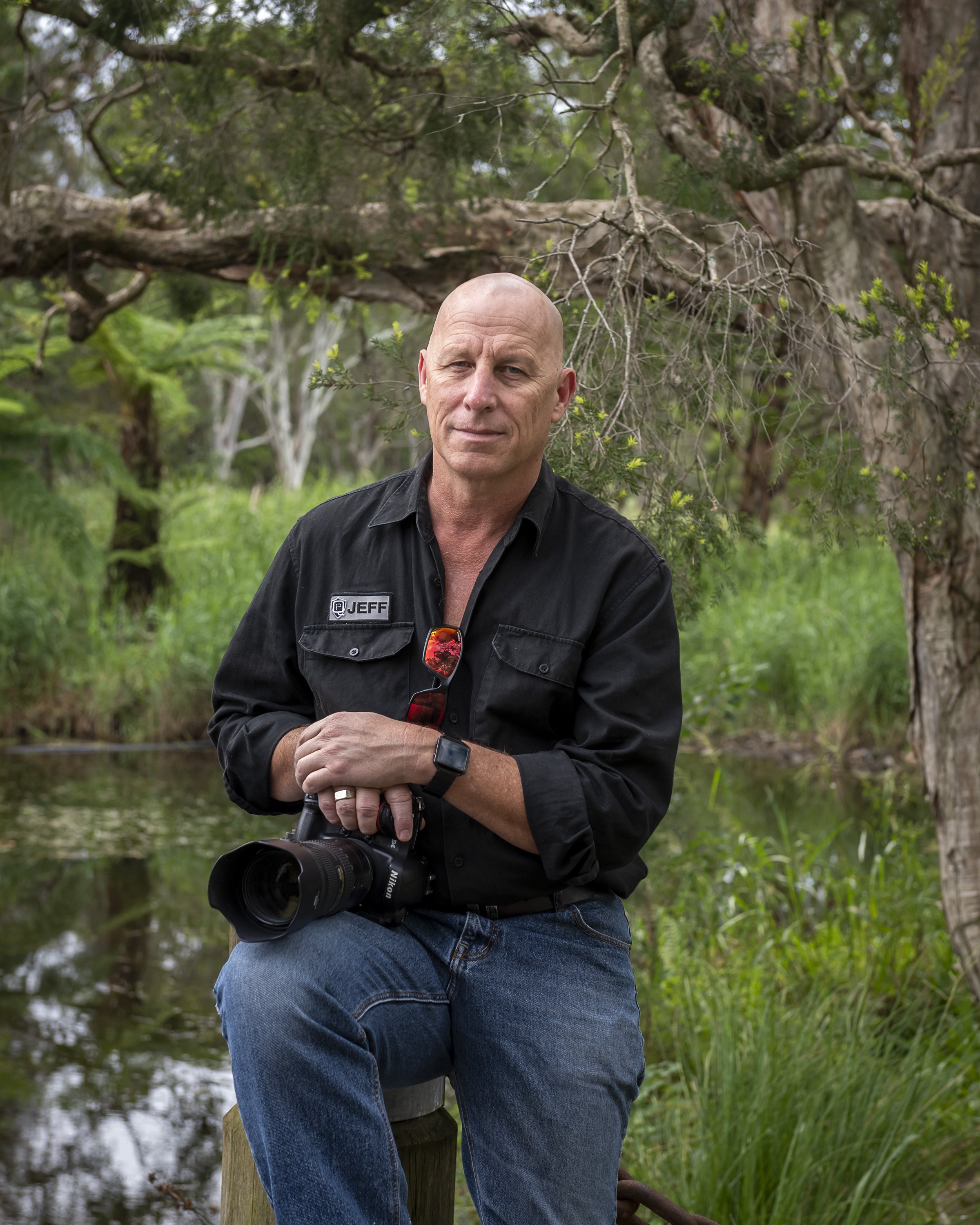 Jeff holding his beloved Nikon D4