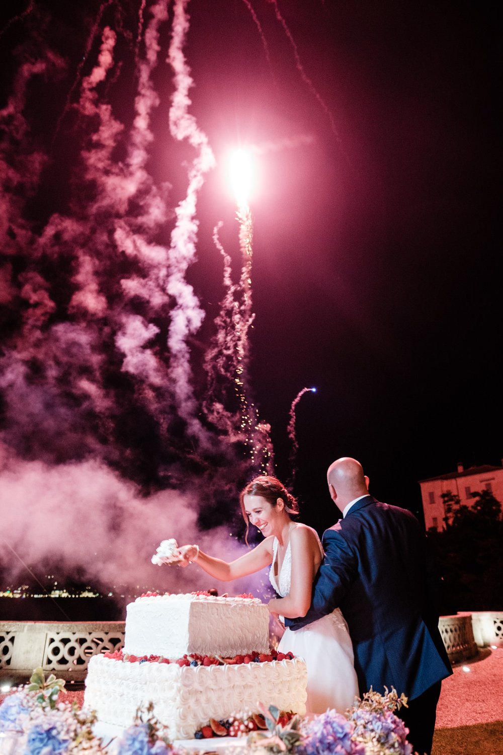 fuochi artificio sposi a grand hotel majestic pallanza