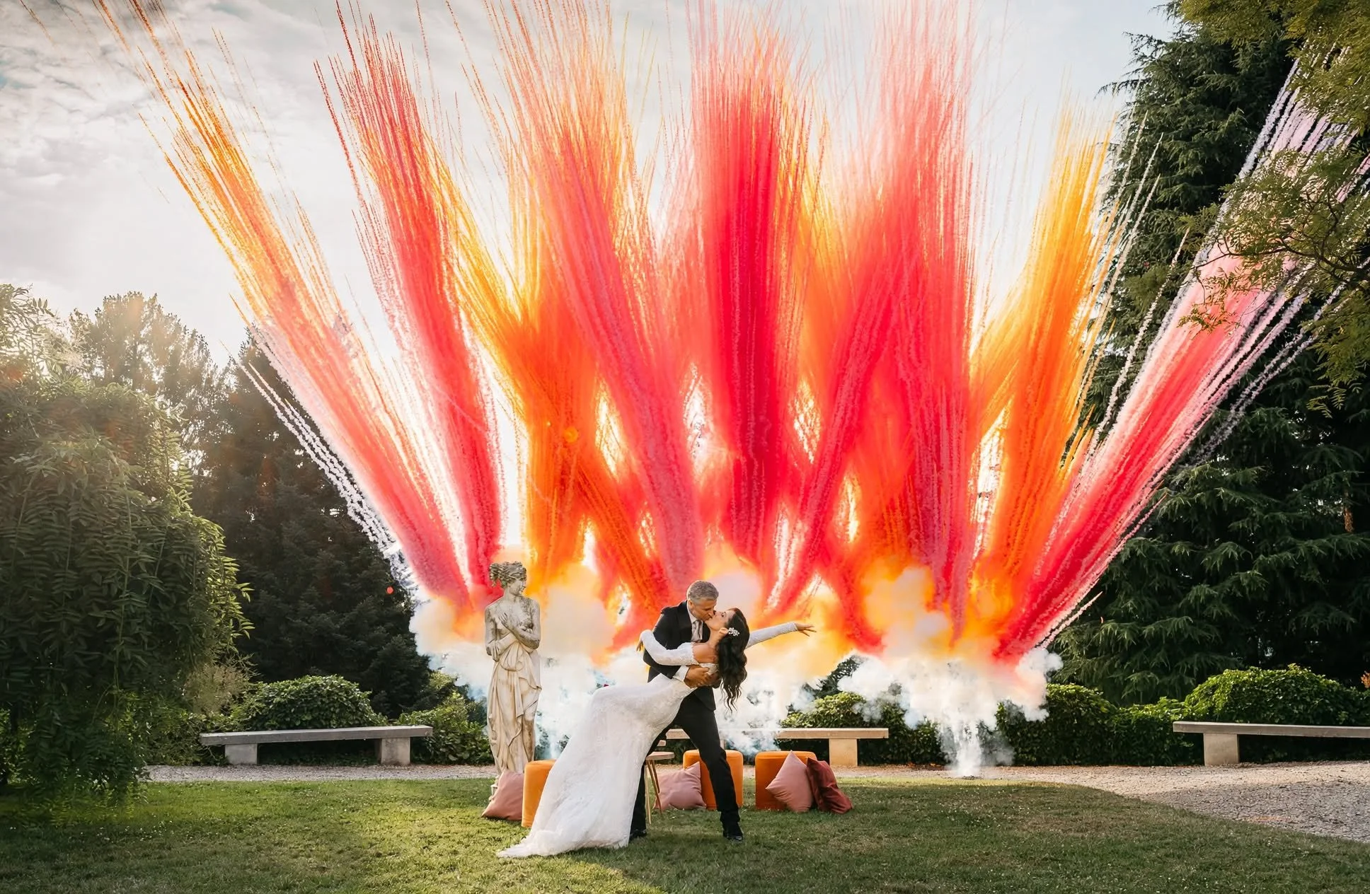 bomba colore sposi villa cimena torino