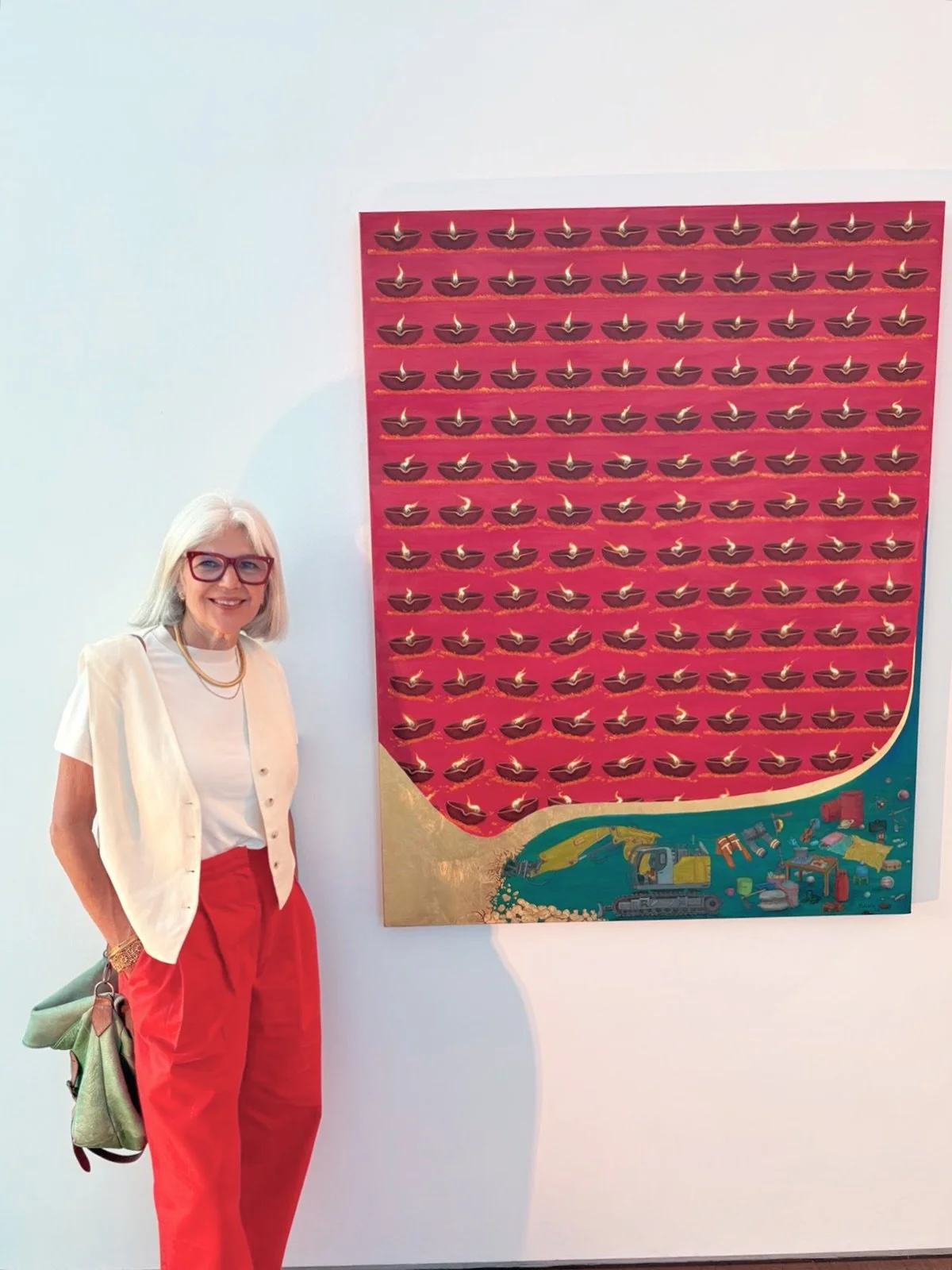 Last night I visited Victoria Miro for dinner and a preview of new works by NS Harsha. Camel and the Ten Tents elaborates on the artist&rsquo;s celebrated and ongoing Lamp Grid series.

Also on view were the amazing animated film High Seas, Closed Sk