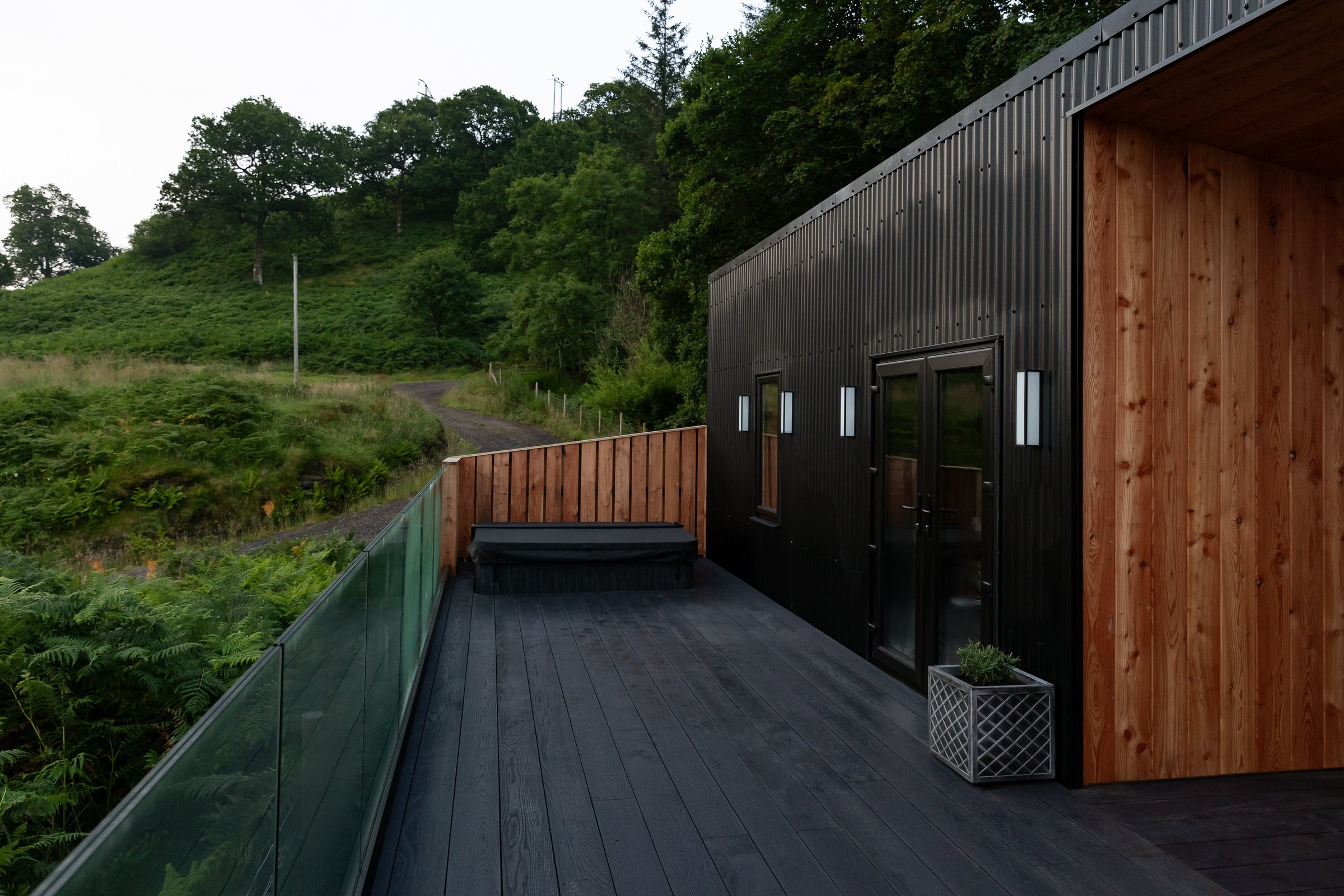 The Black Cabin Oban, luxury Air B&B secluded in the hill behind Oban, Michael Acey Furniture and Bespoke Interiors