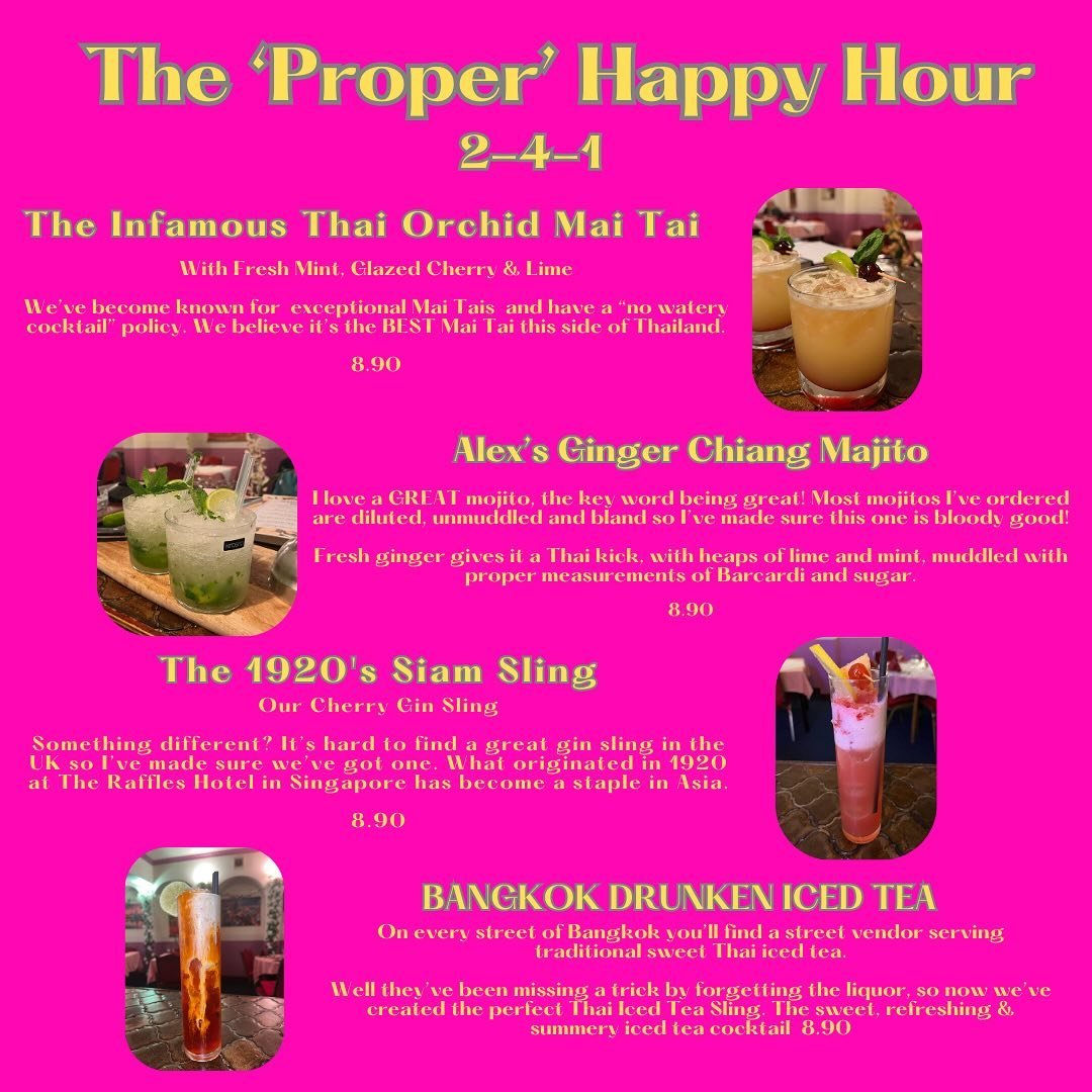 1 FOR ME, 1 FOR YO&hellip; ME again 🫣😄 

6-8pm Fridays 2-4-1 on PROPER cocktails.

To mark off our first happy hour, I&rsquo;ve made 4 cocktails you can try! I&rsquo;ll be updating + adding the list over time with demand, but comment what cocktails