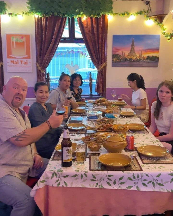 THANK YOU MUM 🫶🏼

Mum put on a proper feast to welcome @gulapish back after 9 years away &mdash; she used to work with us when I was little, and they&rsquo;ve stayed close ever since 💛

So special seeing the Thai Orchid team come together to celeb