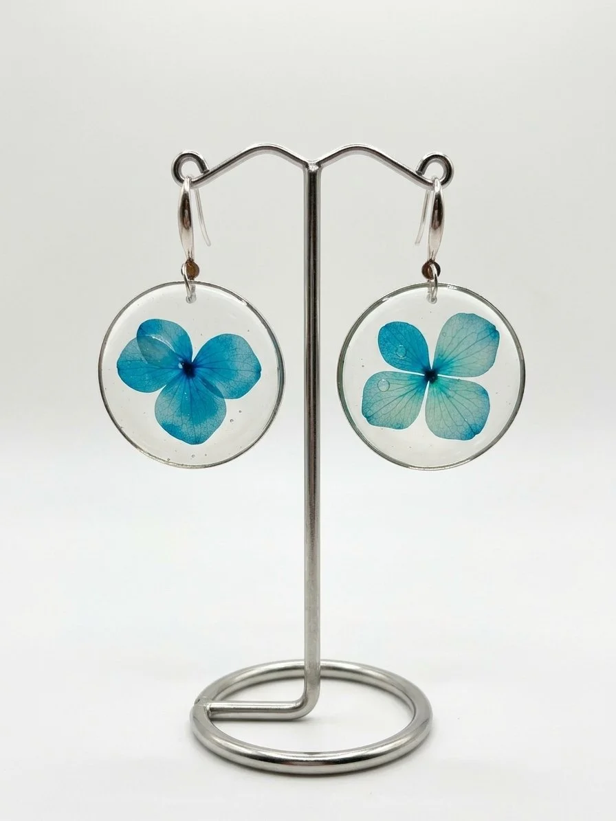 Blue Hydrangea Earrings