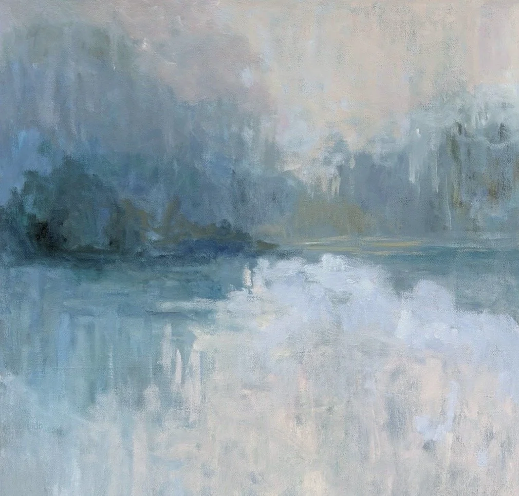 Lisa Noel, Painter | Lisa Noel is a  Canadian artist celebrated for ethereal, calming waterscapes that capture the essence of minimalism. Her work is deeply influenced by the 1000 Islands region of Canada, particularly the shimmering allure of the St
