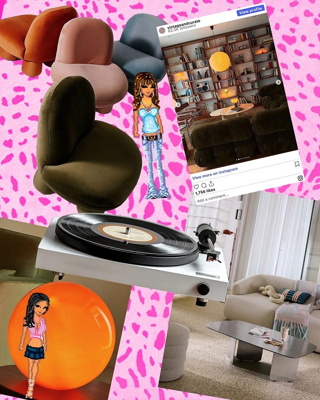 polyester, polyesterzine, magazine, interiors, decor, it girl, home, lamp, chrome