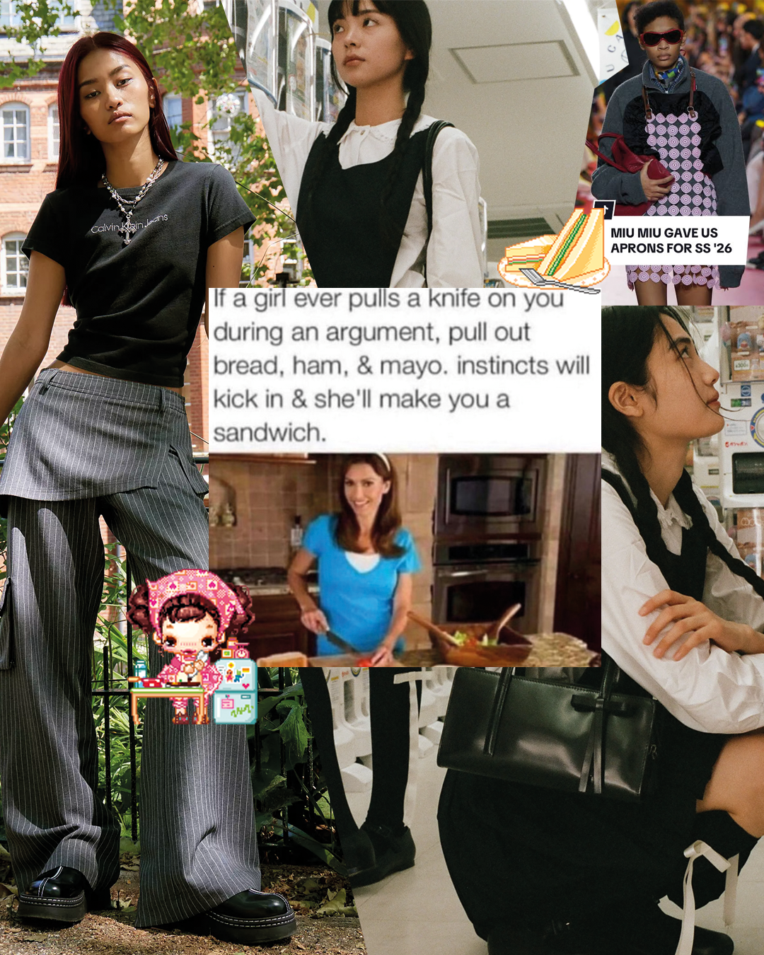 miu miu apron trousers skirt fashion trend style sandy liang feminism polyesterzine polyester zine
