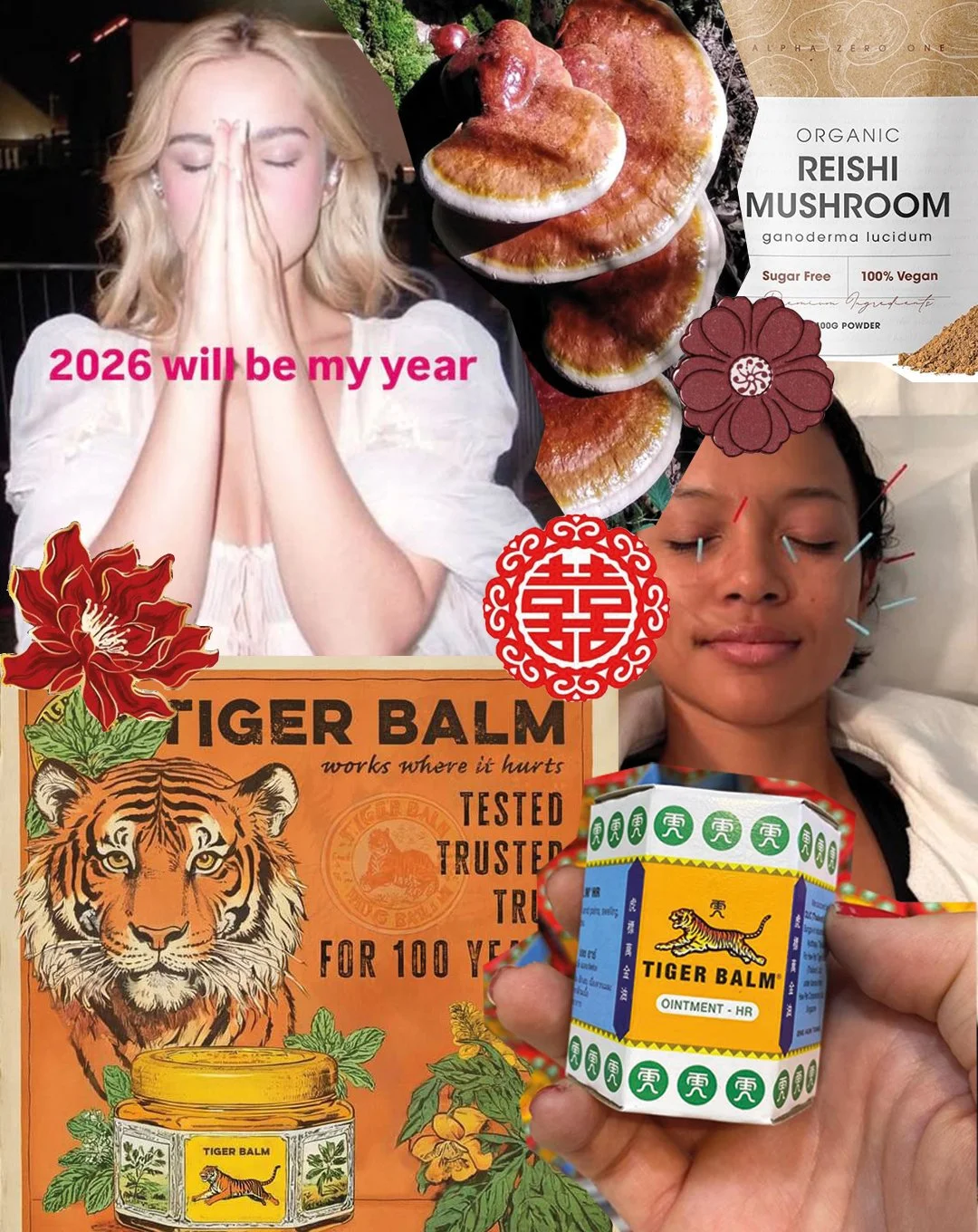 chinese medicine ear seeding seed gua sha guasha colonialism new year ins outs polyesterzine polyester zine